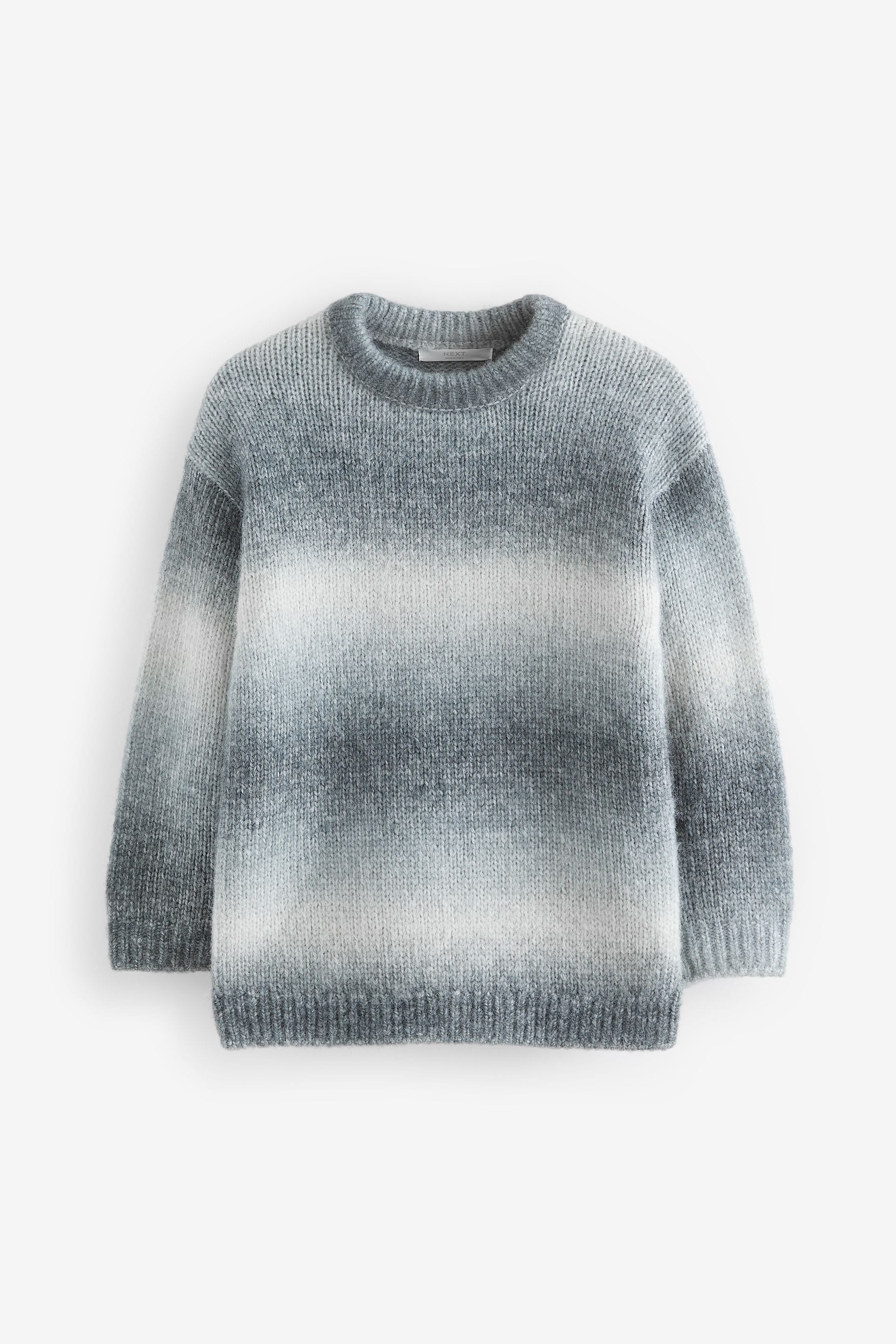 Grey Ombre Crew Neck Jumper (3-16yrs)