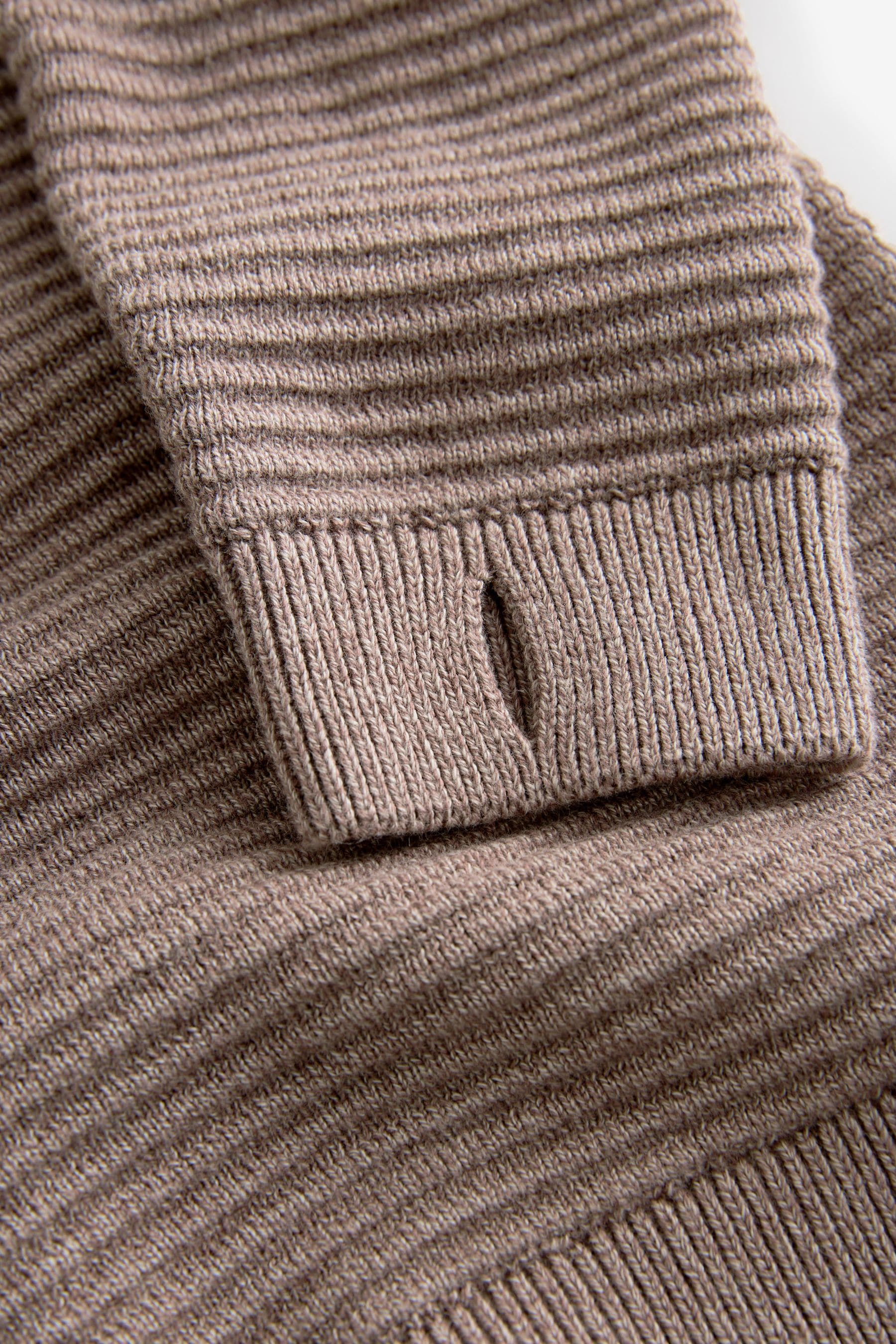 Taupe Brown 100% Cotton Utility Knitted Hoodie (3-16yrs)