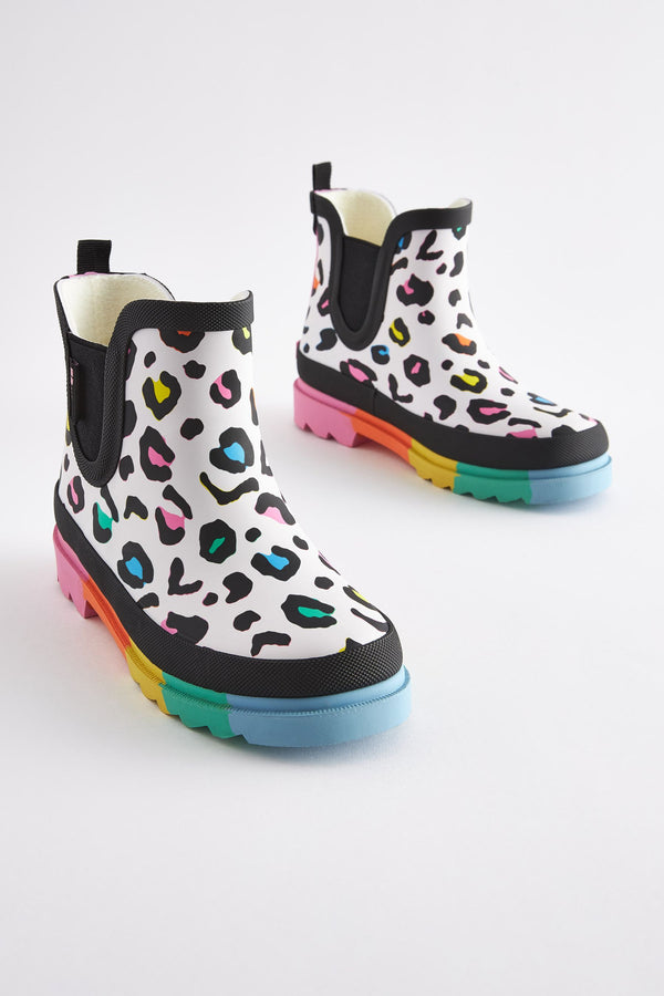 Multicolour Animal Print Chelsea Wellies