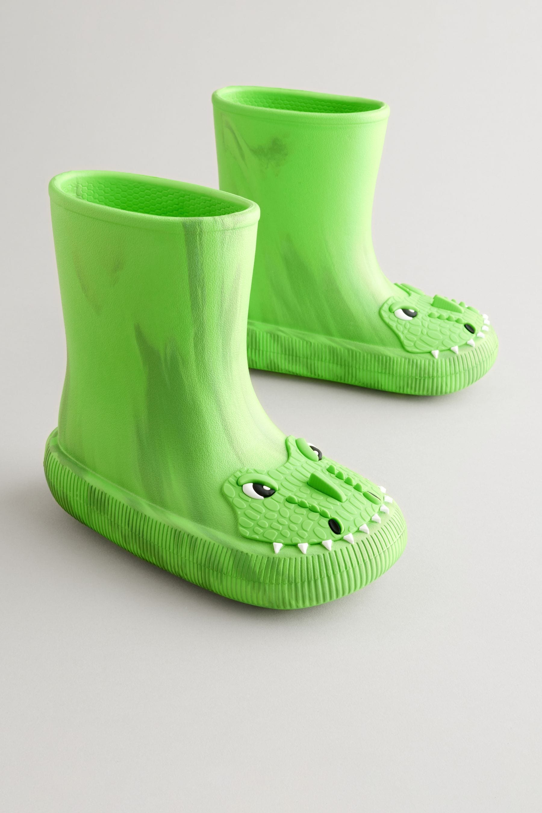 Green Marble Crocodile EVA Lightweight Character Wellies