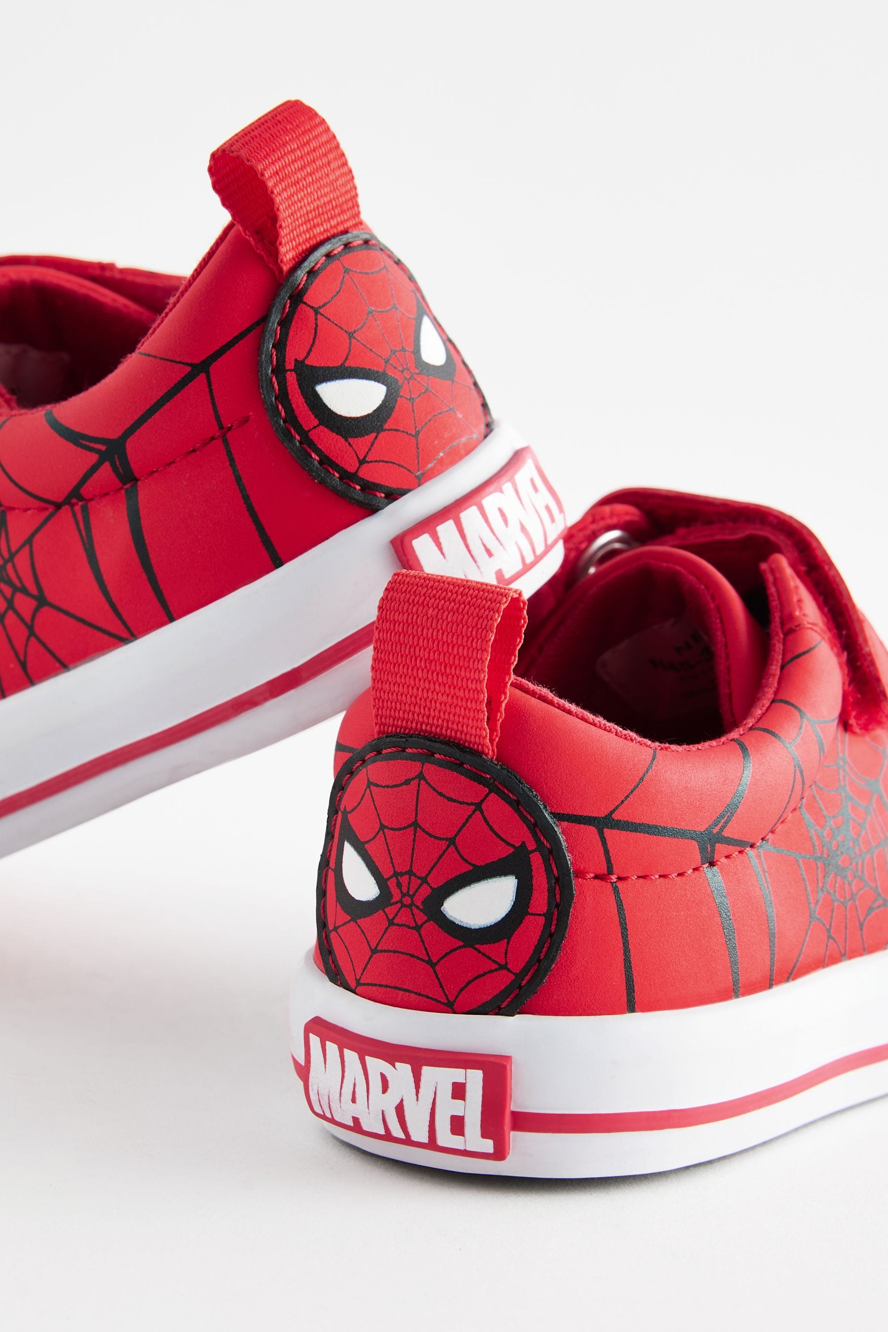 Red Wide Fit (G) Spiderman Touch Fastening Elastic Lace Trainers