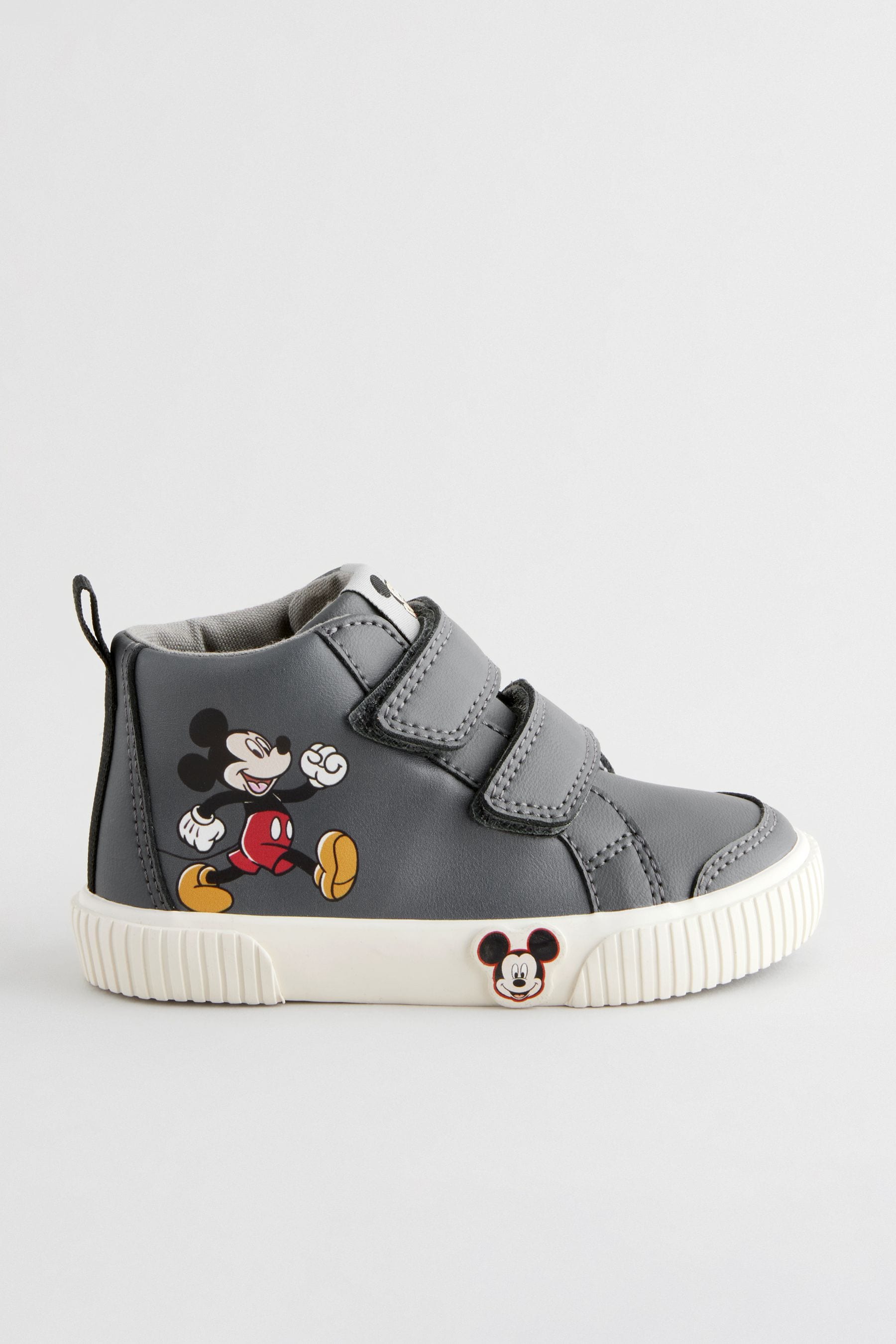 Grey Mickey Mouse Touch Fastening Hightop Boots