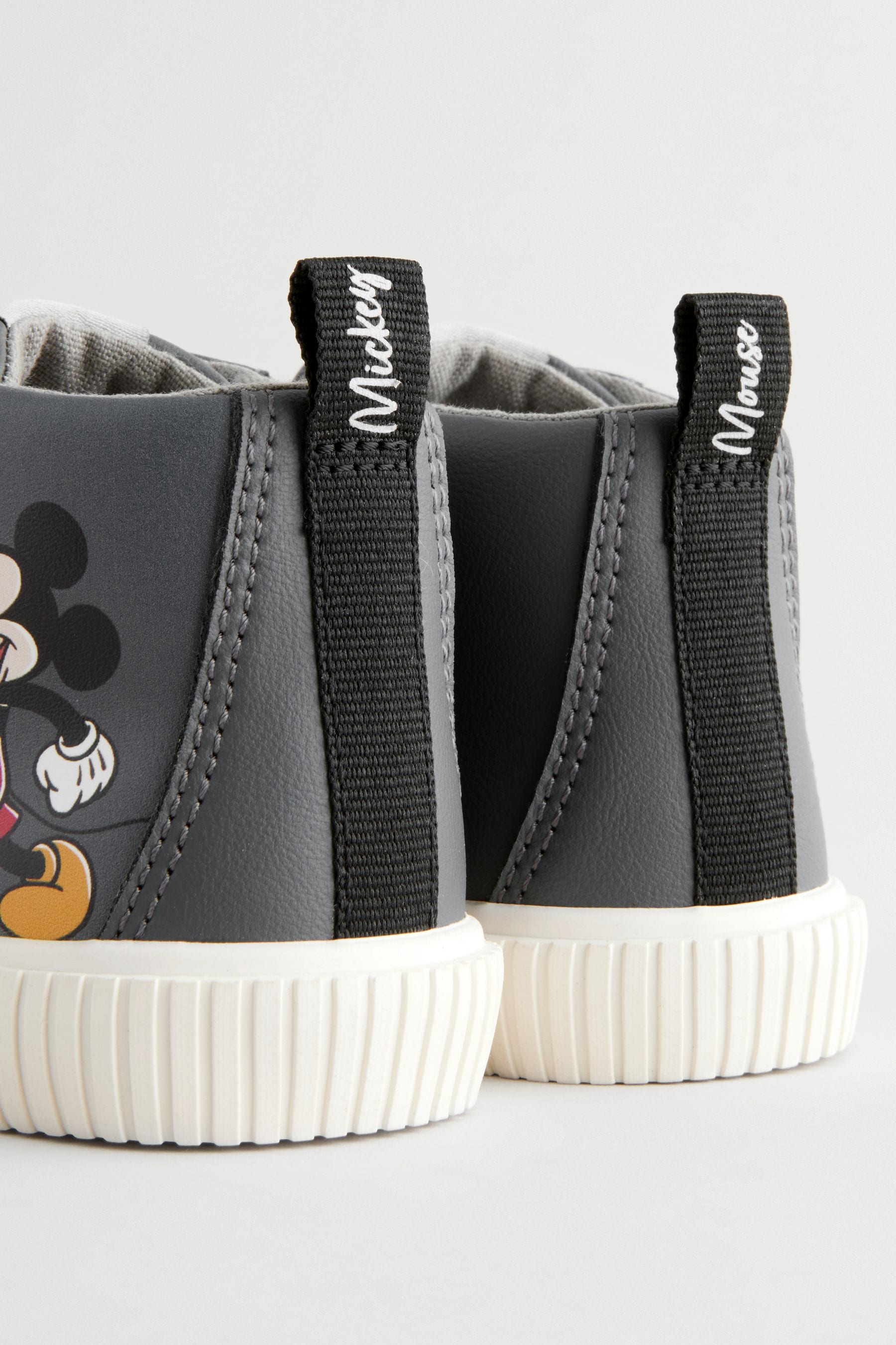 Grey Mickey Mouse Touch Fastening Hightop Boots