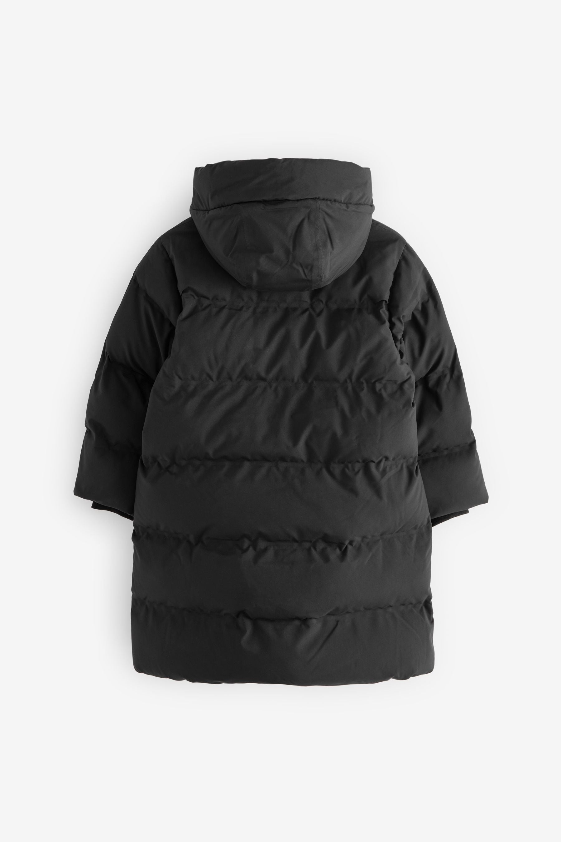 Black Waterproof Heatseal Hooded Padded Coat (3-16yrs)