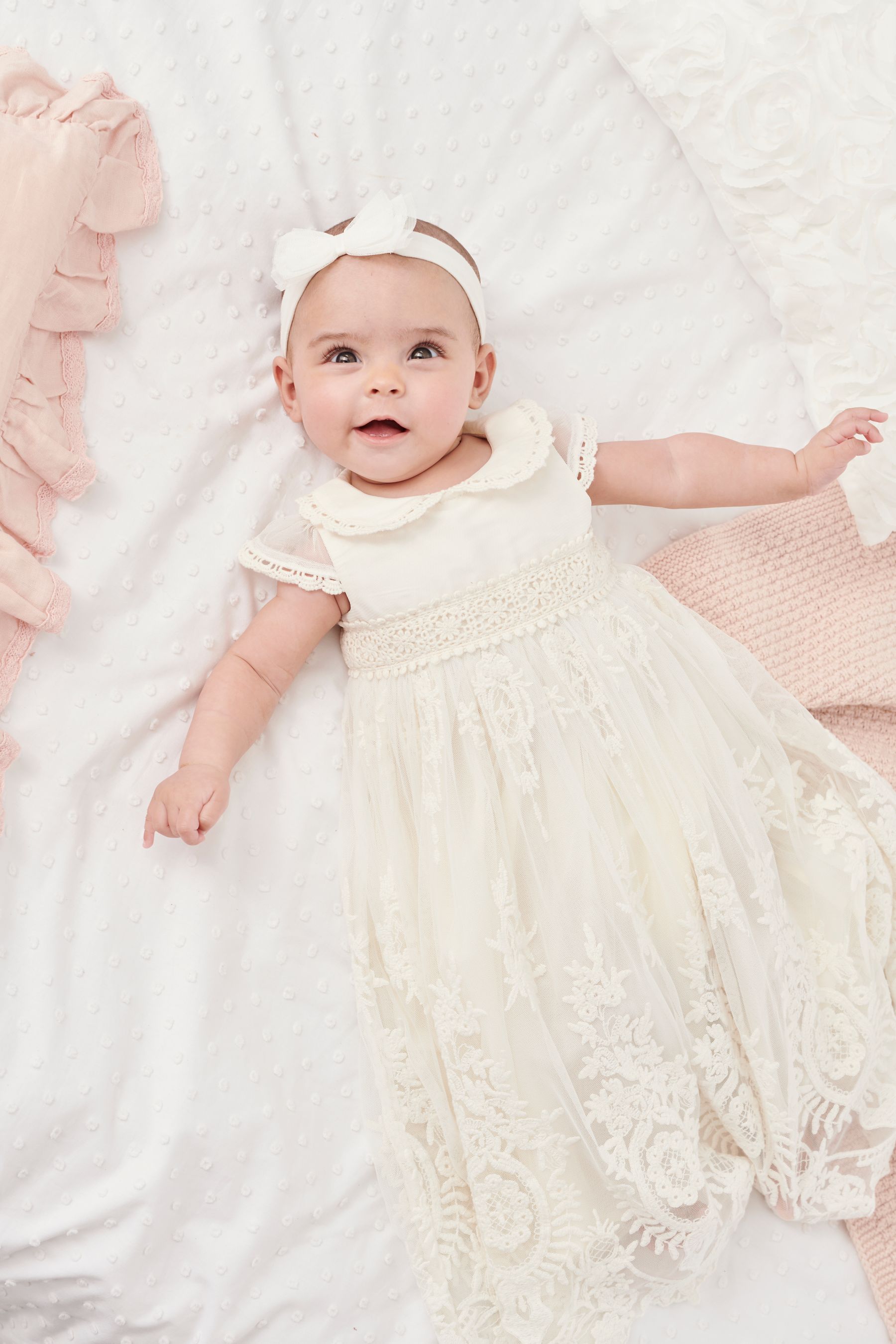 White Christening Baby Dress (0mths-2yrs)