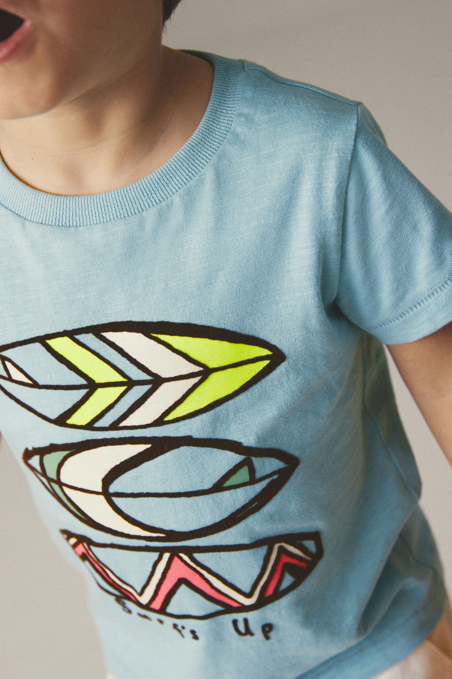 Mineral Blue Short Sleeve Character T-Shirt (3mths-7yrs)