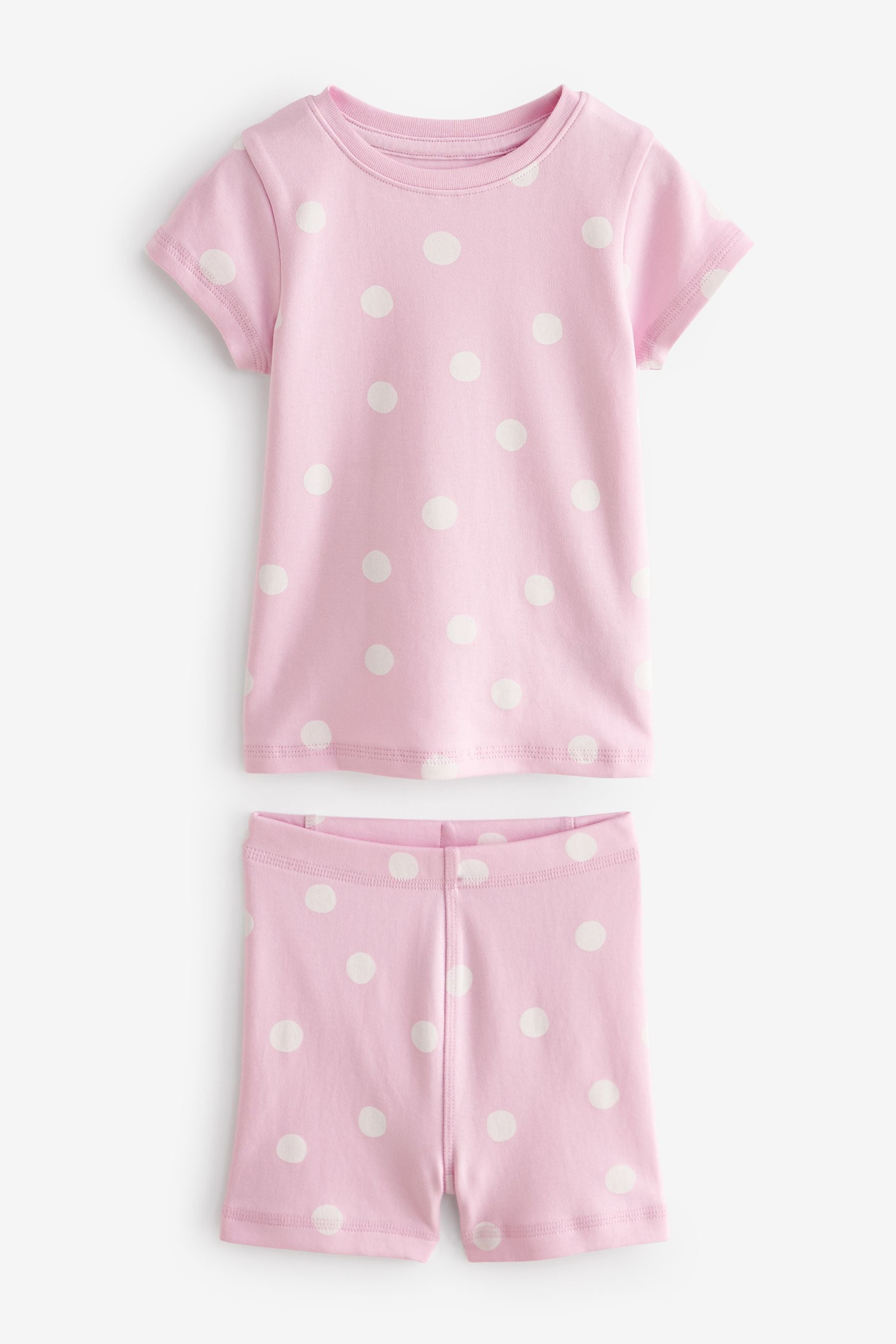 Pink/White Hearts Short Pyjamas 3 Pack (9mths-12yrs)