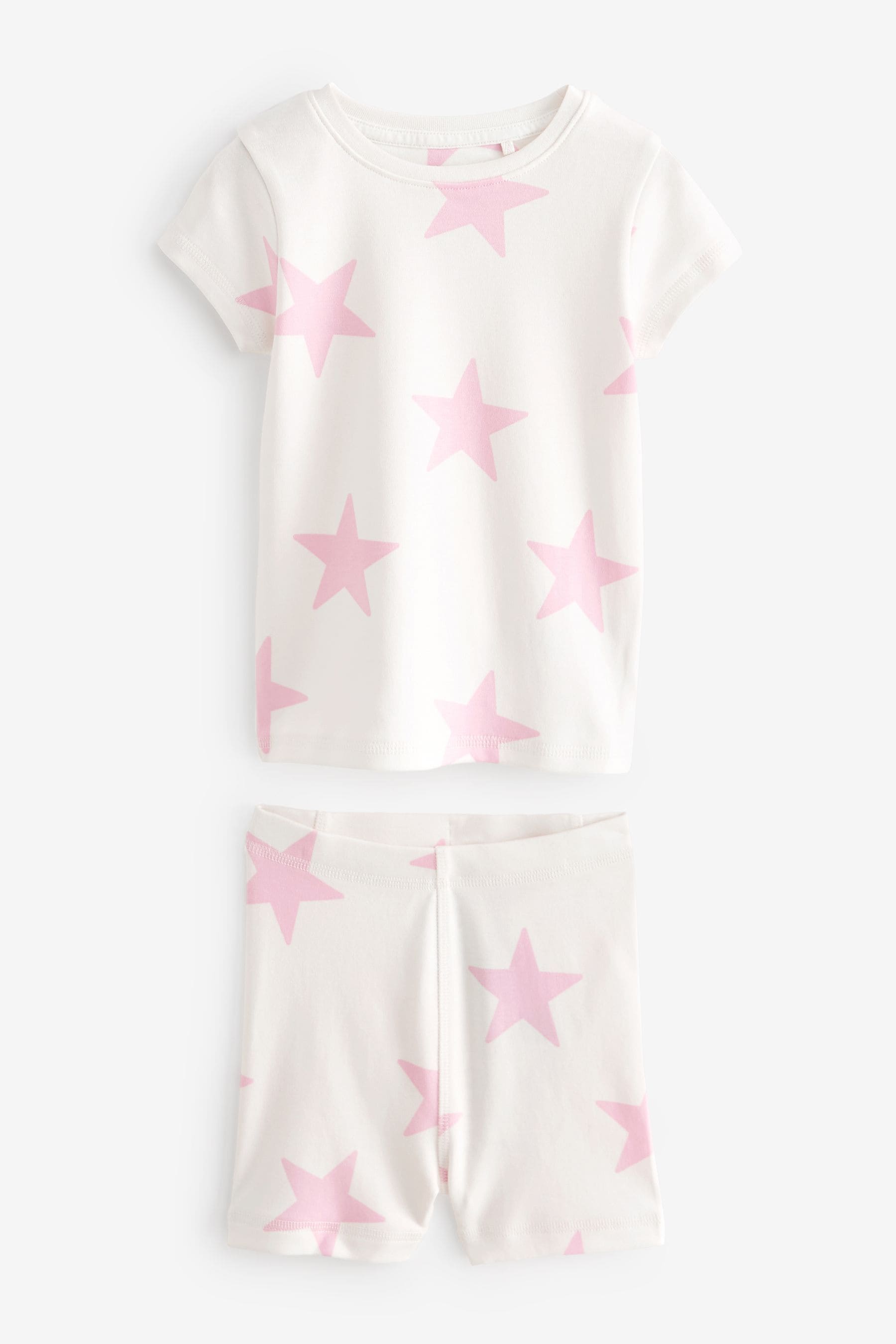 Pink/White Hearts Short Pyjamas 3 Pack (9mths-12yrs)