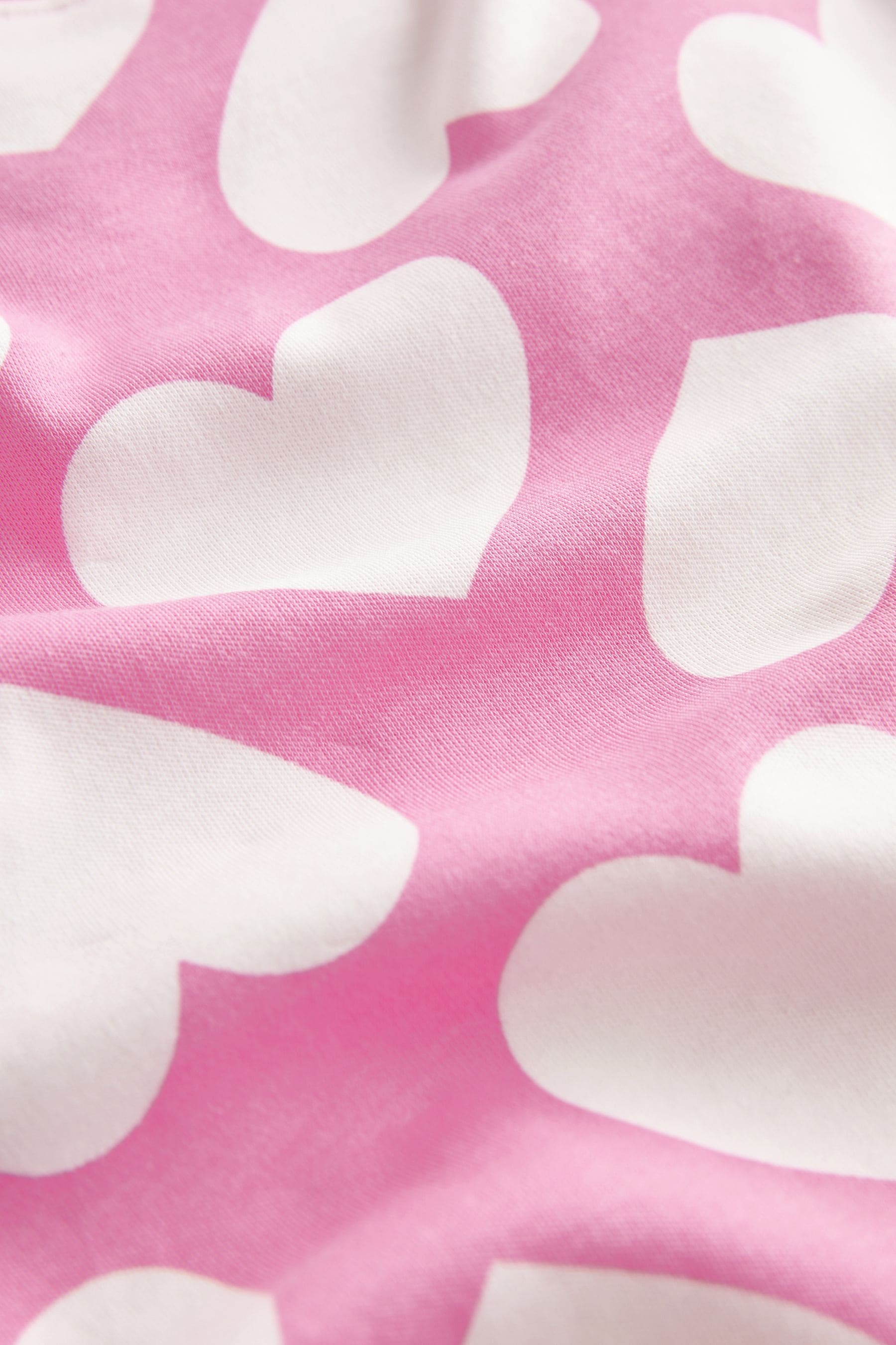 Pink/White Hearts Short Pyjamas 3 Pack (9mths-12yrs)