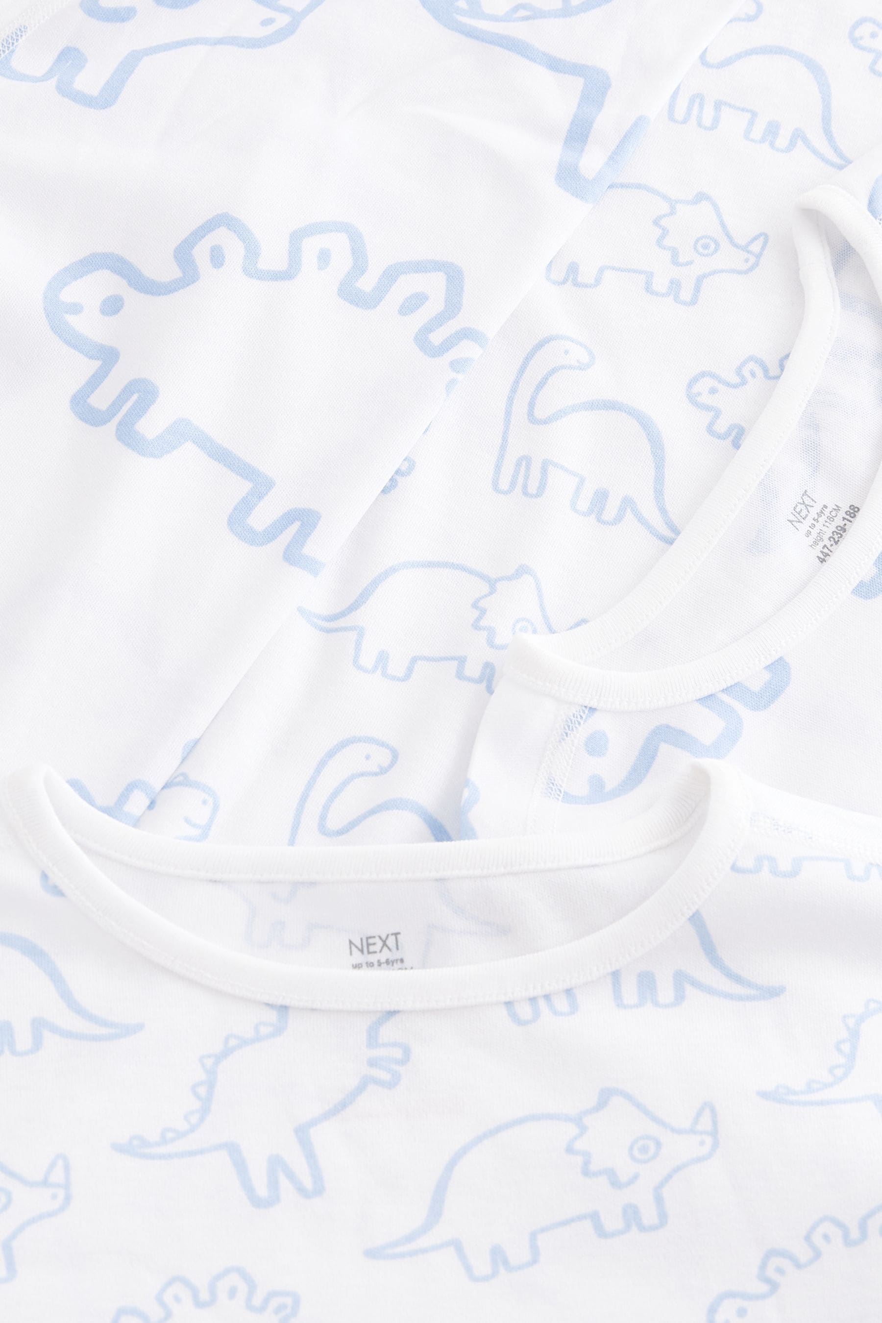 Blue Dinosaur Print Kind to Skin Pyjamas 2 Pack (9mths-12yrs)