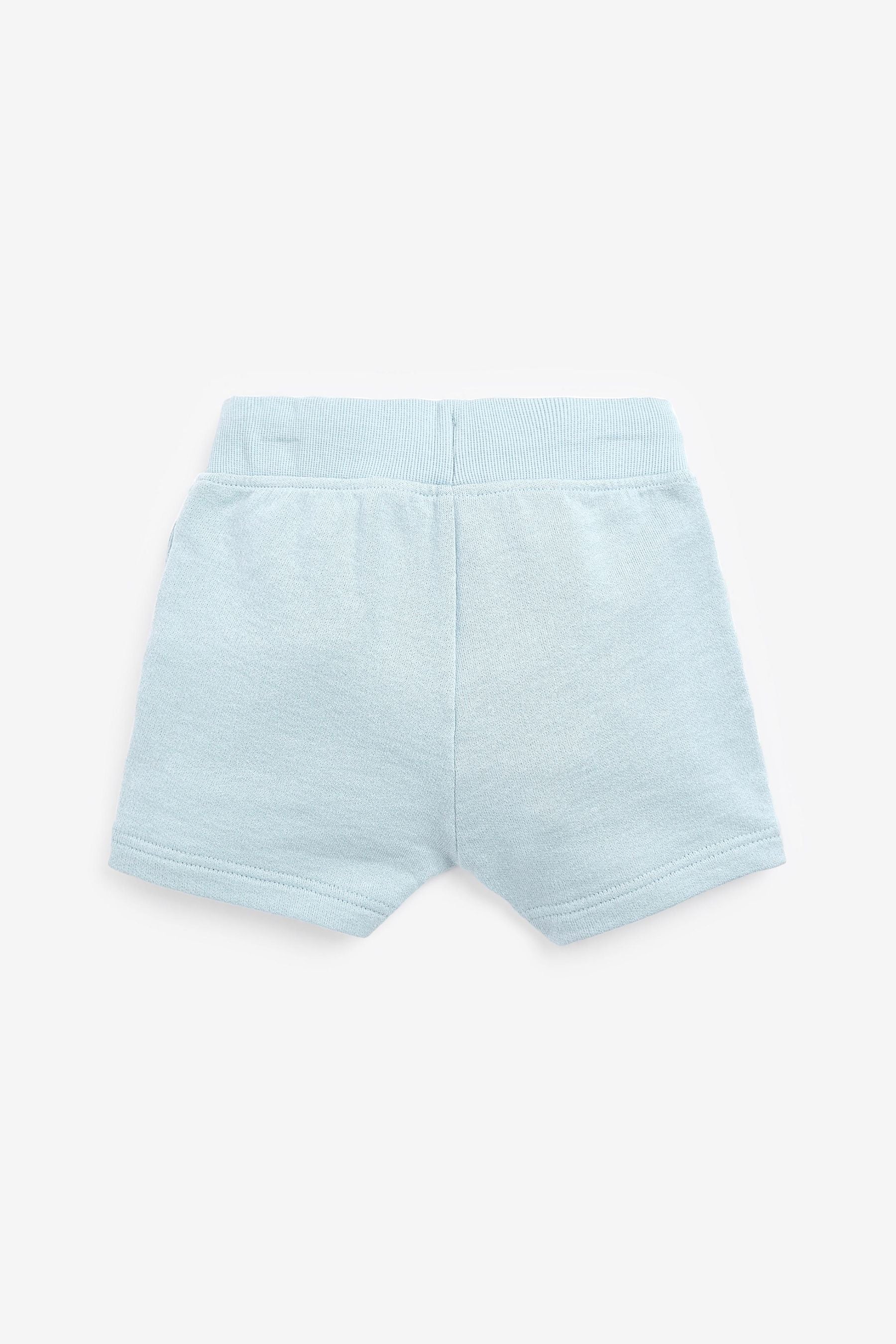 Light Blue Plain Sweat T-Shirt And Shorts Set (3mths-7yrs)