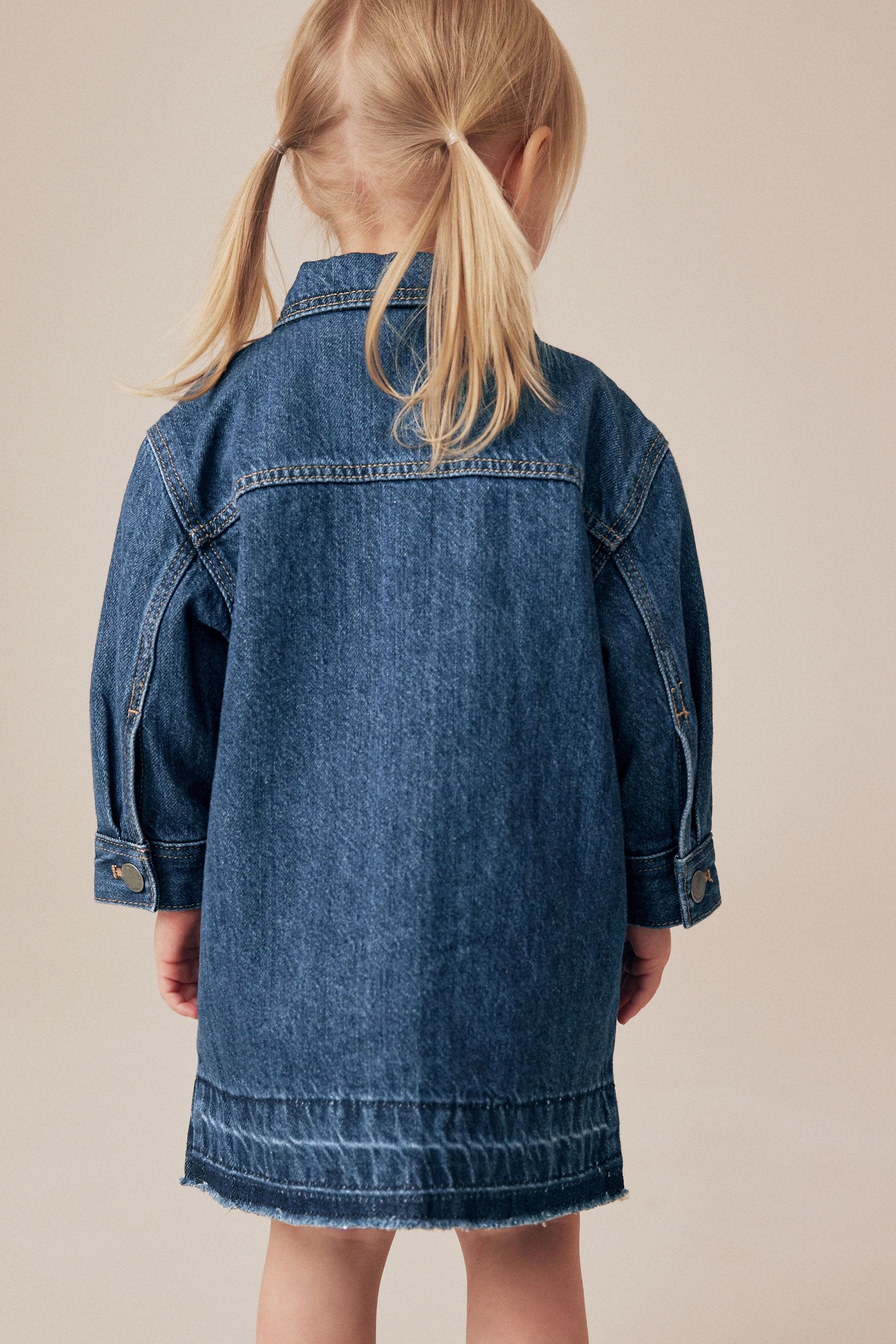 Blue Denim 100% Cotton Shirt Dress (3mths-8yrs)