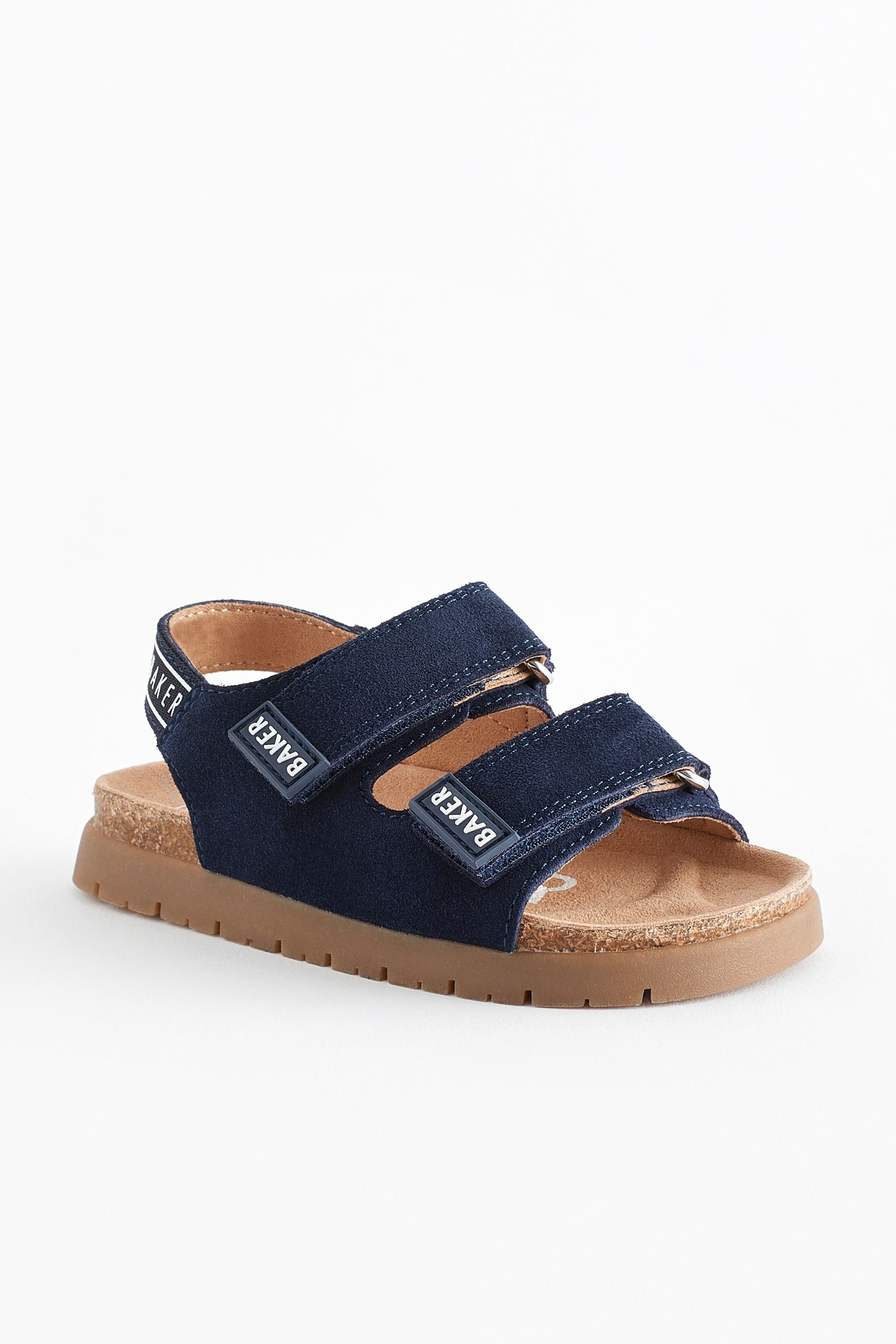 Navy Baker by Ted Baker Boys Suede Footbed Sandals