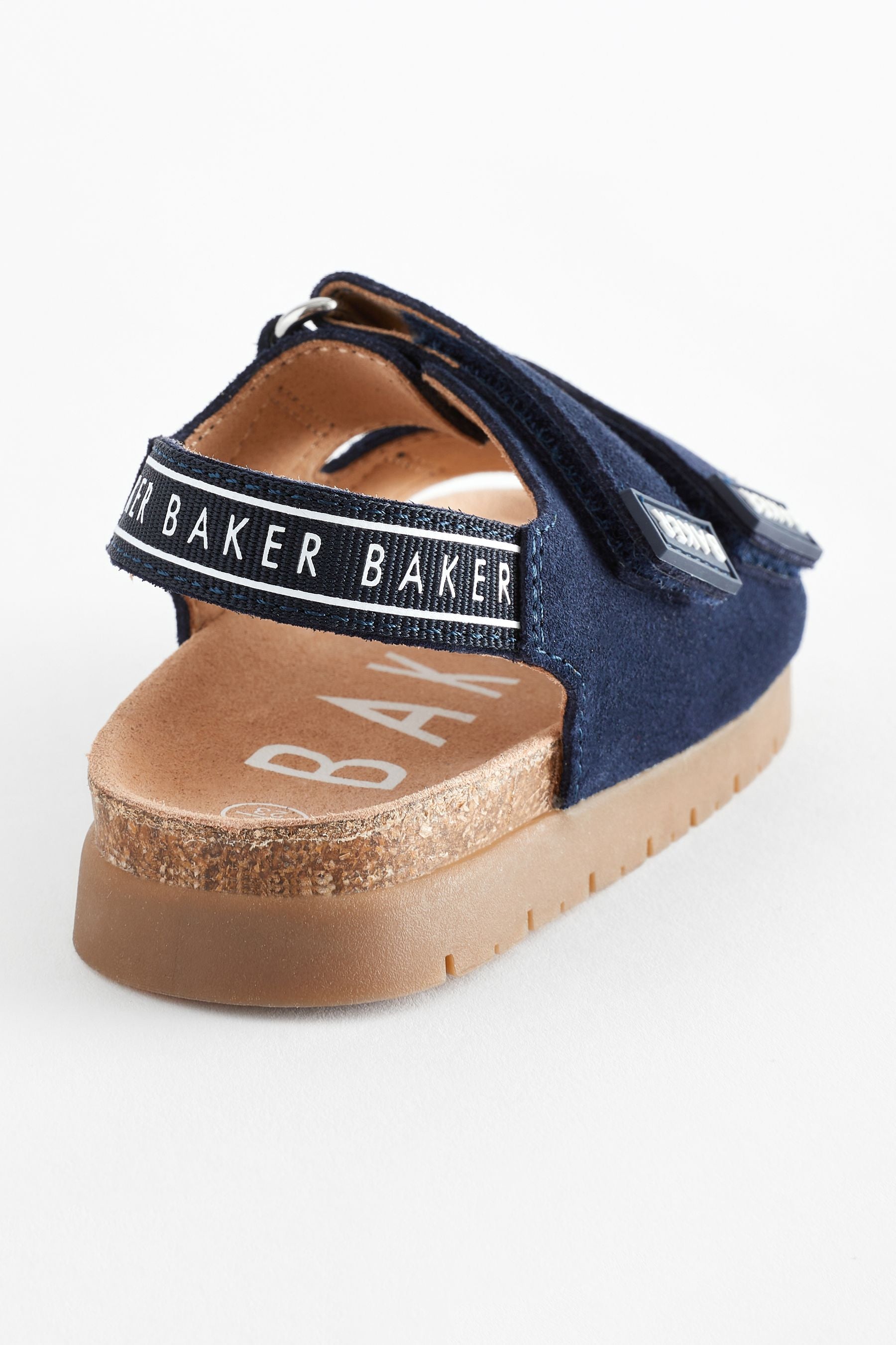 Navy Baker by Ted Baker Boys Suede Footbed Sandals