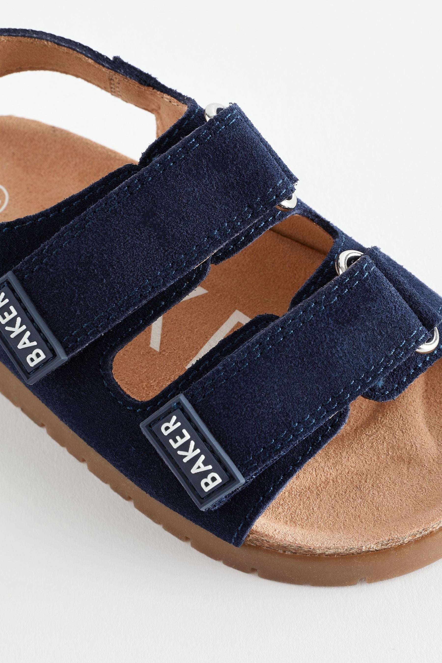 Navy Baker by Ted Baker Boys Suede Footbed Sandals