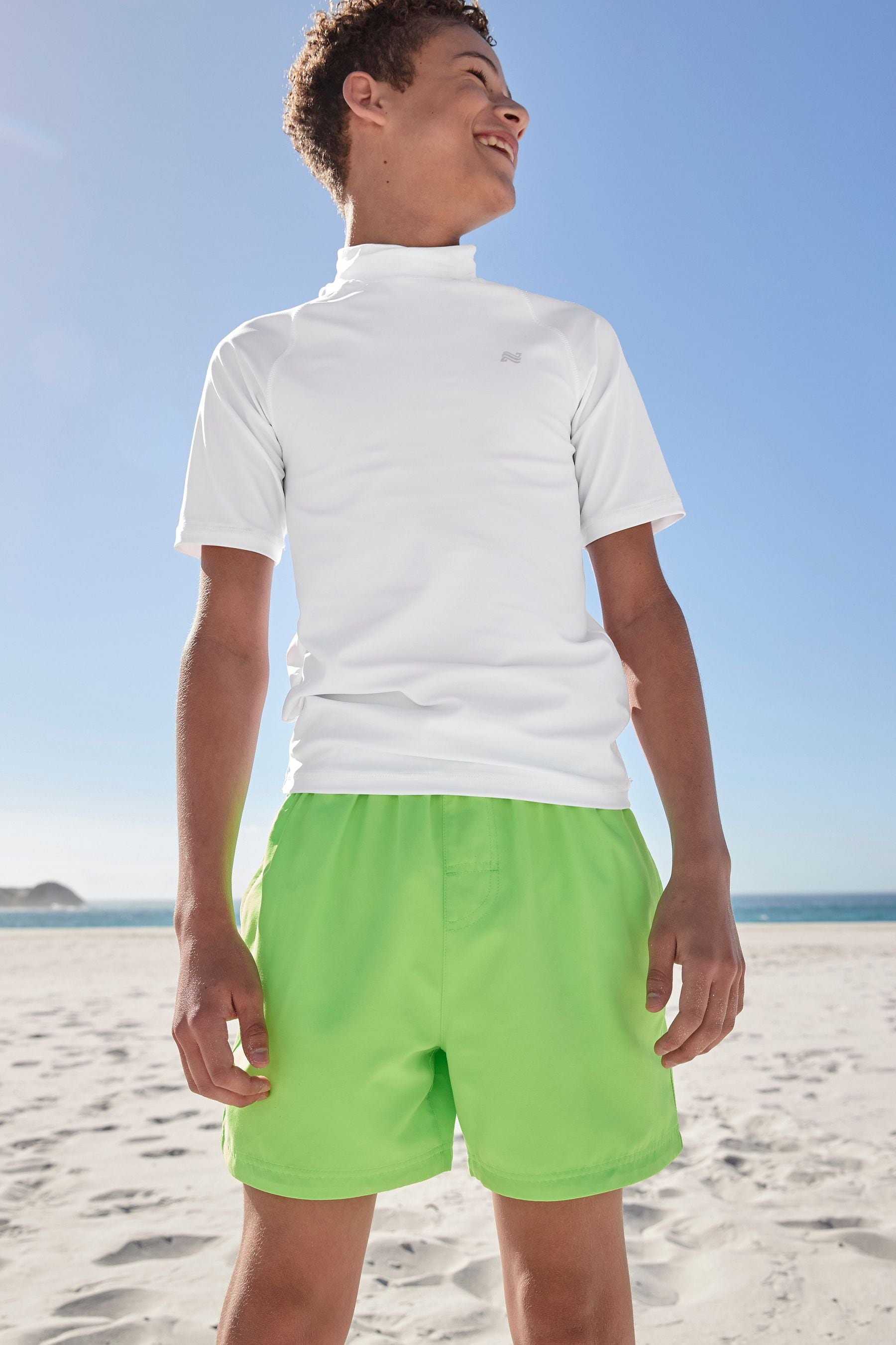 White Short Sleeve Sunsafe Rash Vest (1.5-16yrs)