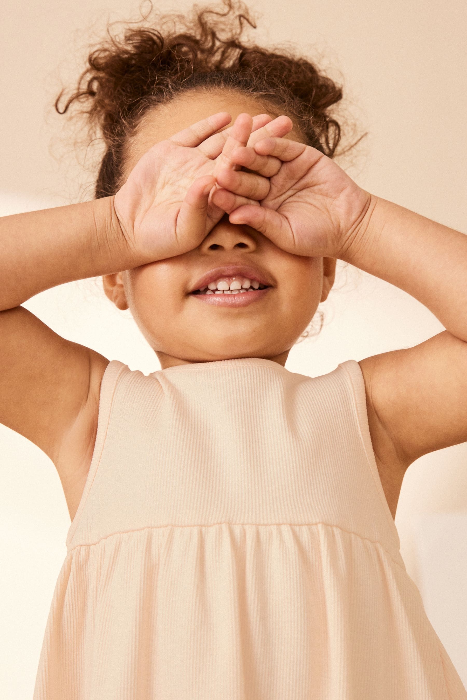 Pale Pink Peplum Ribbed Vest (3mths-7yrs)