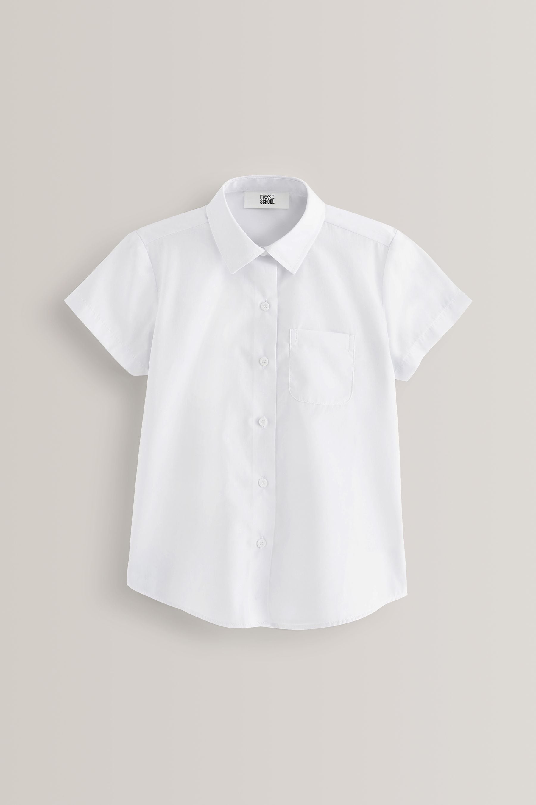 White Plus Fit 2 Pack Short Sleeve School Shirts (3-18yrs)