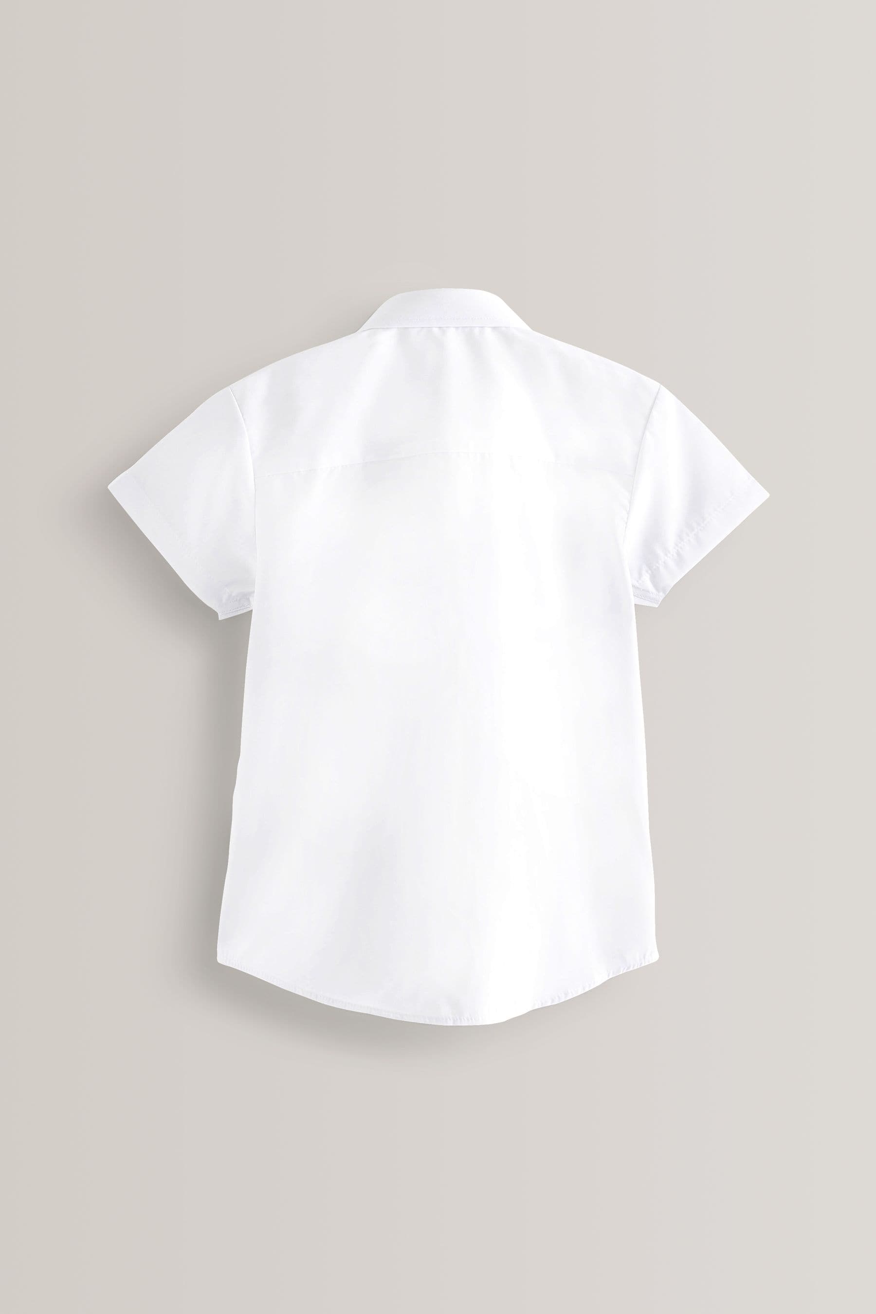 White Plus Fit 2 Pack Short Sleeve School Shirts (3-18yrs)