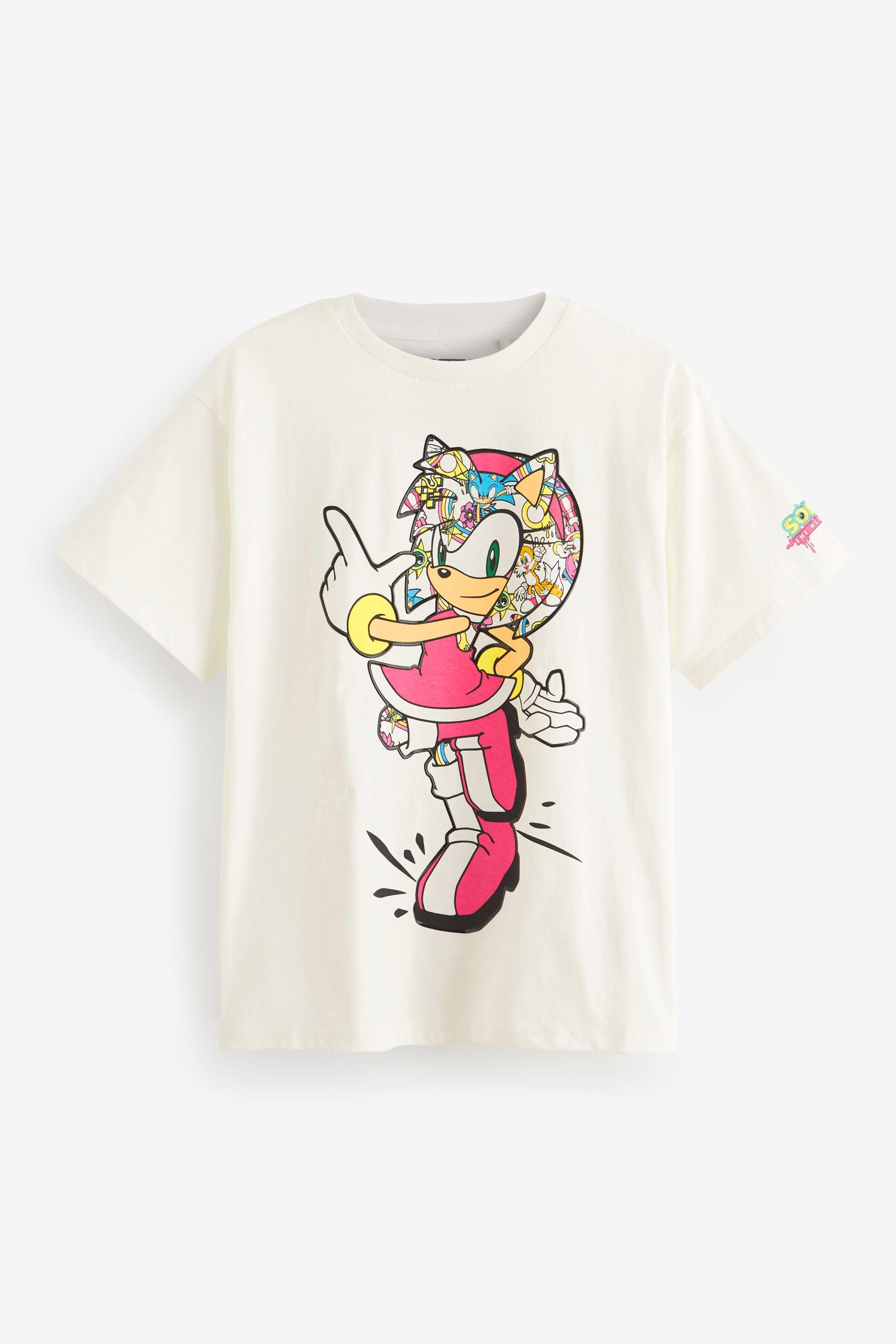 White Sonic Oversized License T-Shirt (3-16yrs)