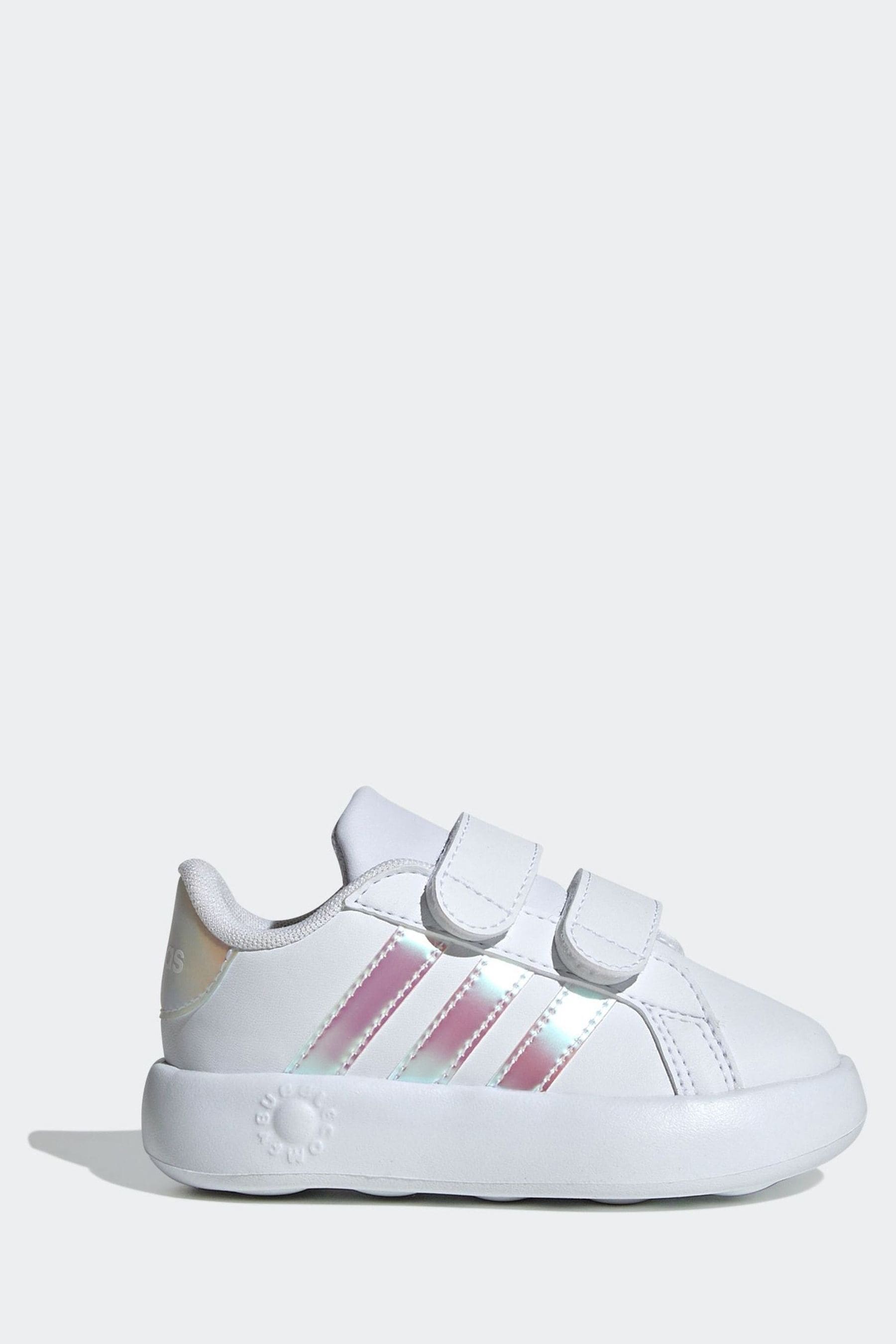 adidas White/Silver Kids Grand Court 2.0 Shoes