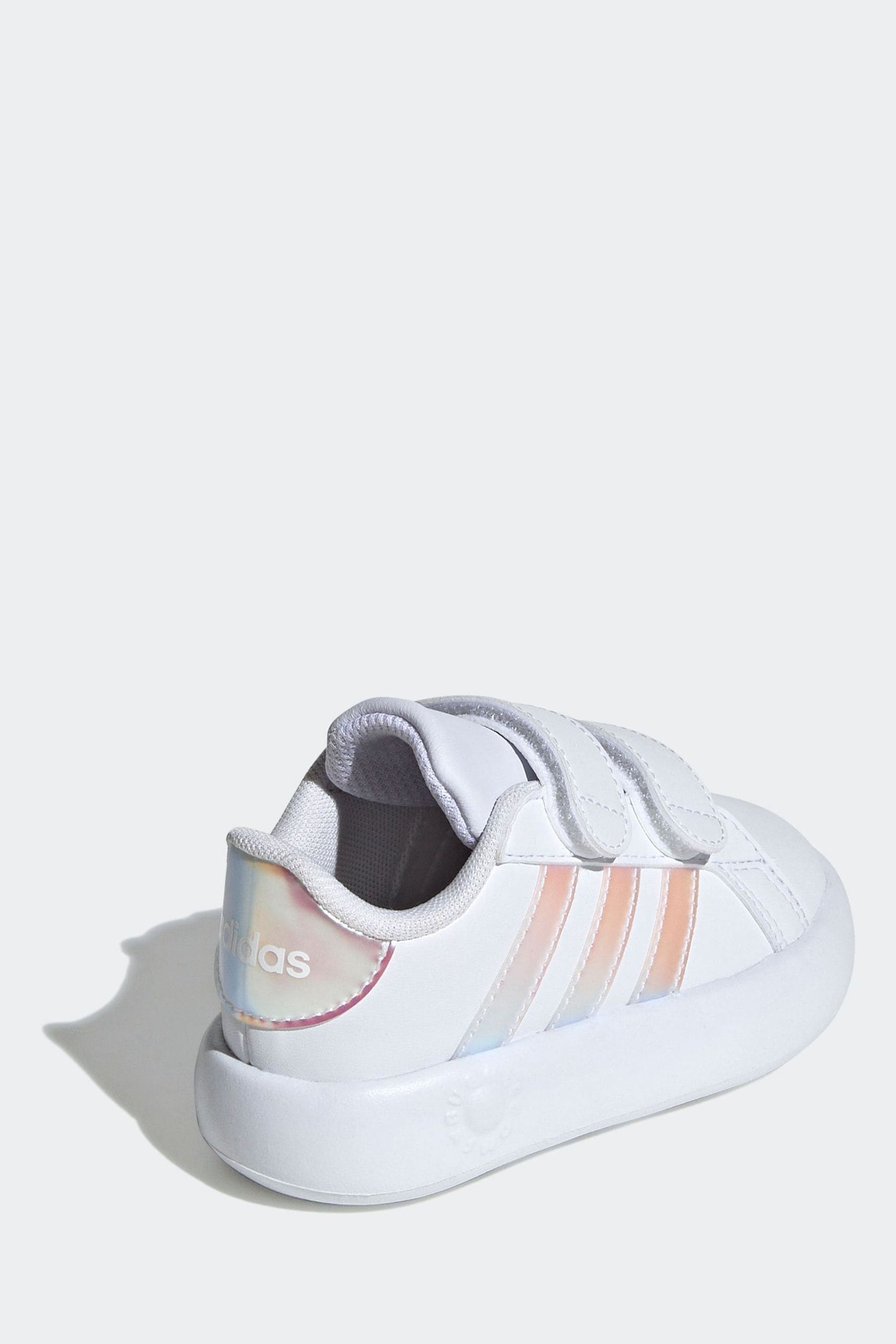 adidas White/Silver Kids Grand Court 2.0 Shoes