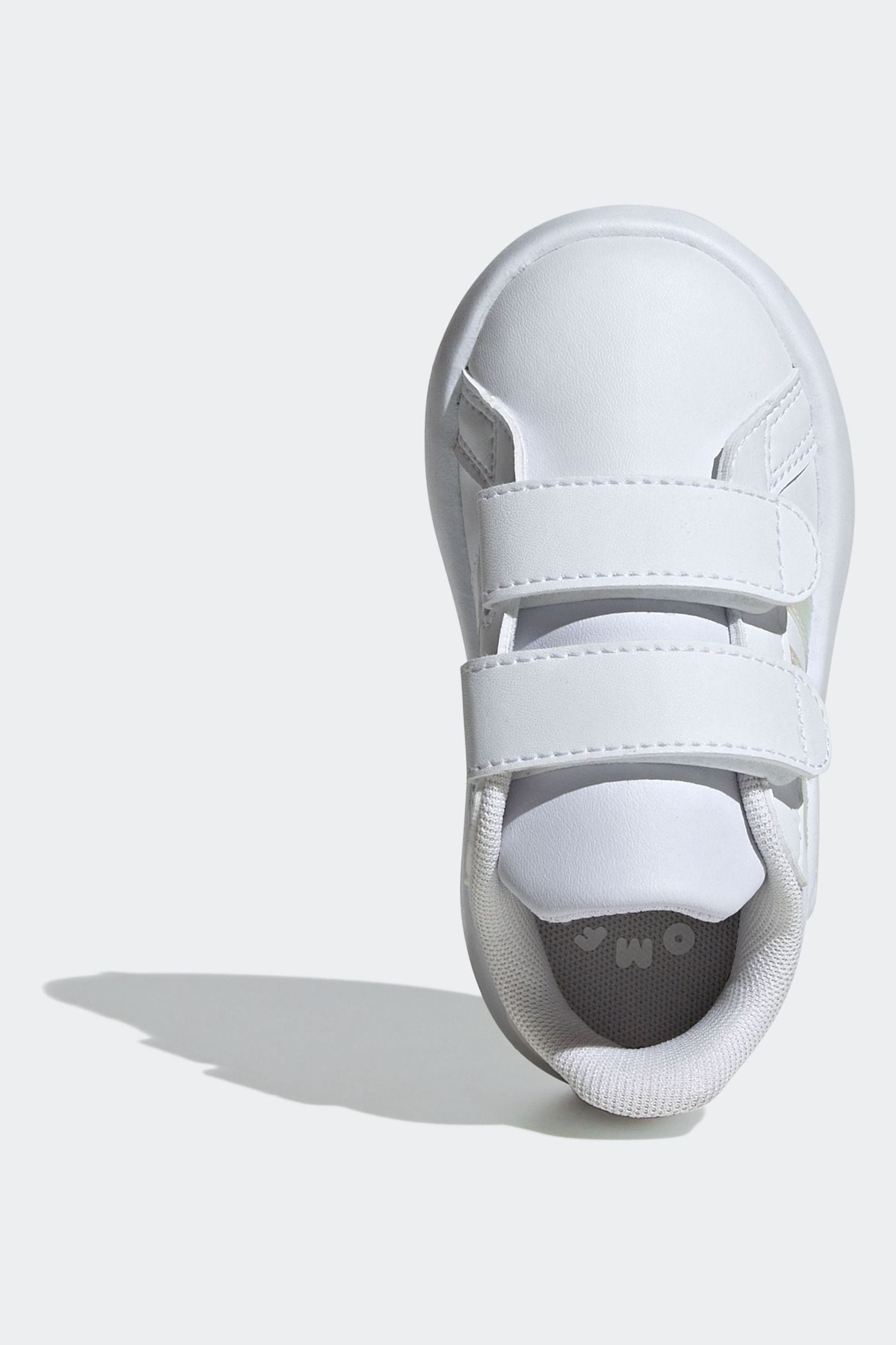 White/Silver adidas Kids Grand Court 2.0 Shoes