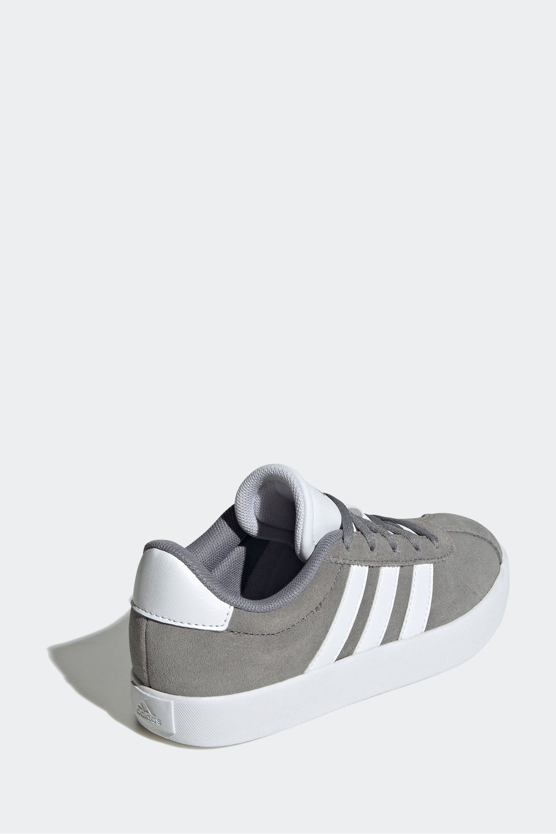 Grey/White adidas Junior Sportswear VL Court Trainers