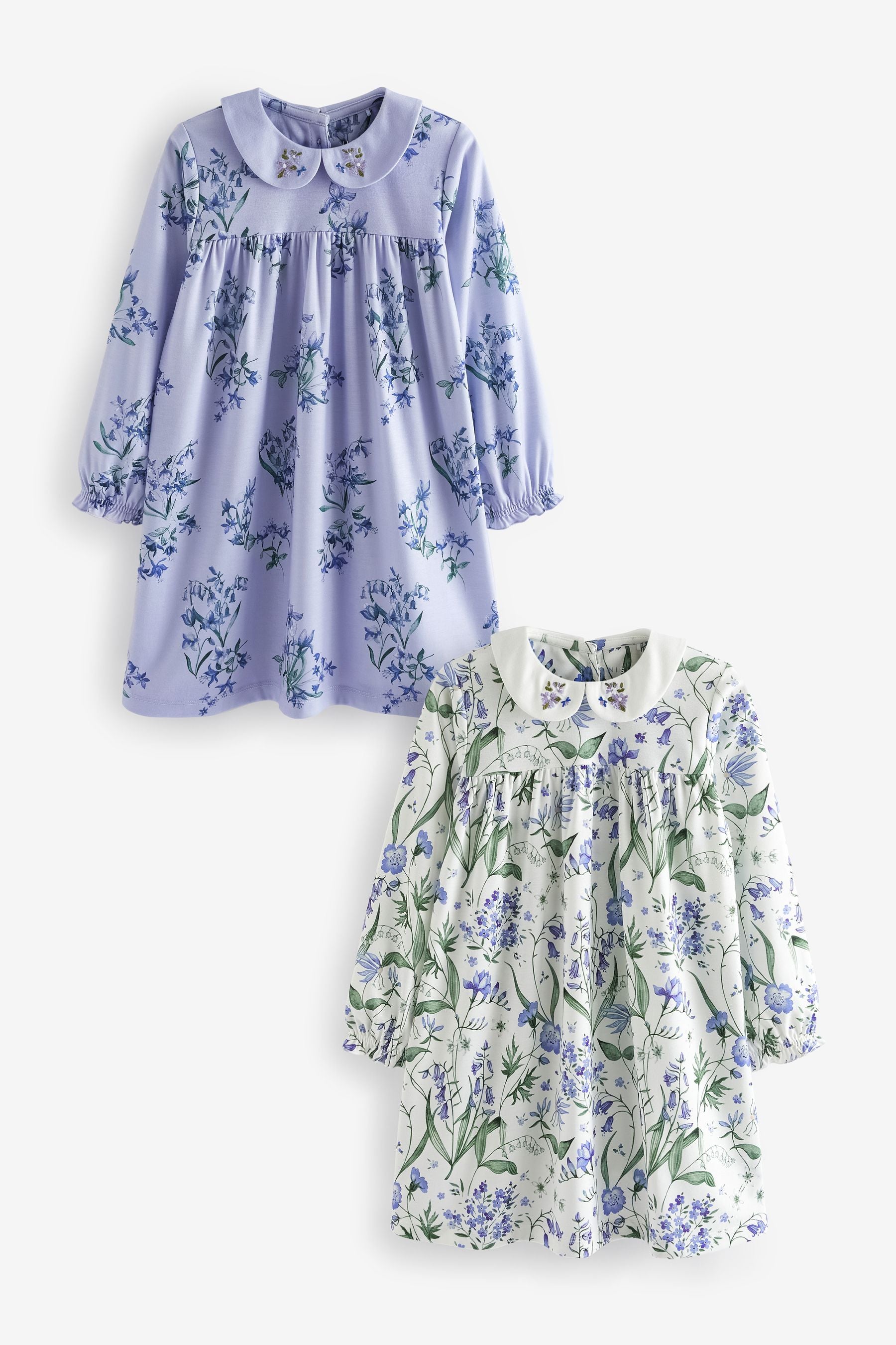 Blue/White Bluebell Nighties 2 Pack (2-12yrs)