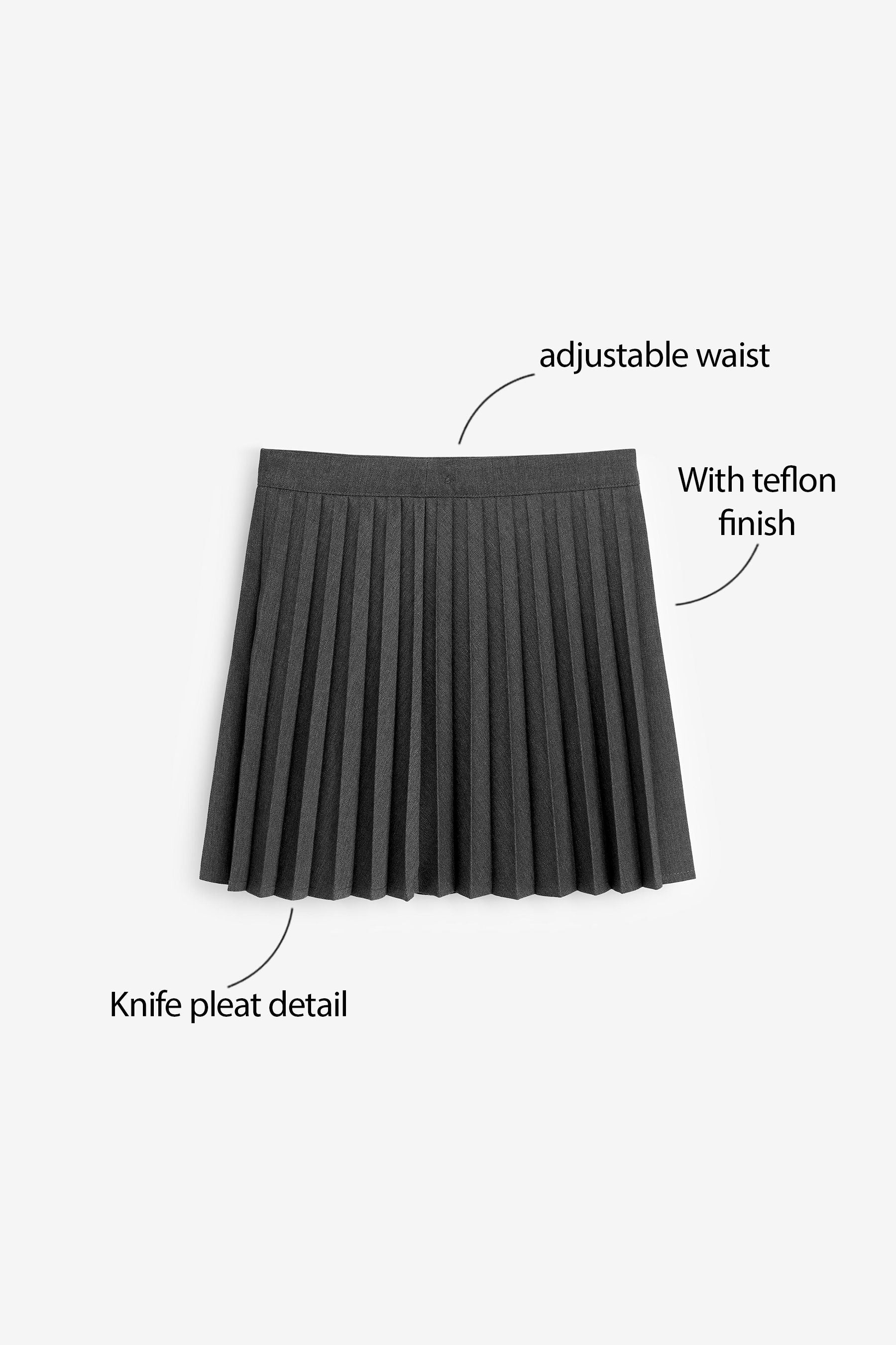 Grey Pleat School Skirt (3-16yrs)