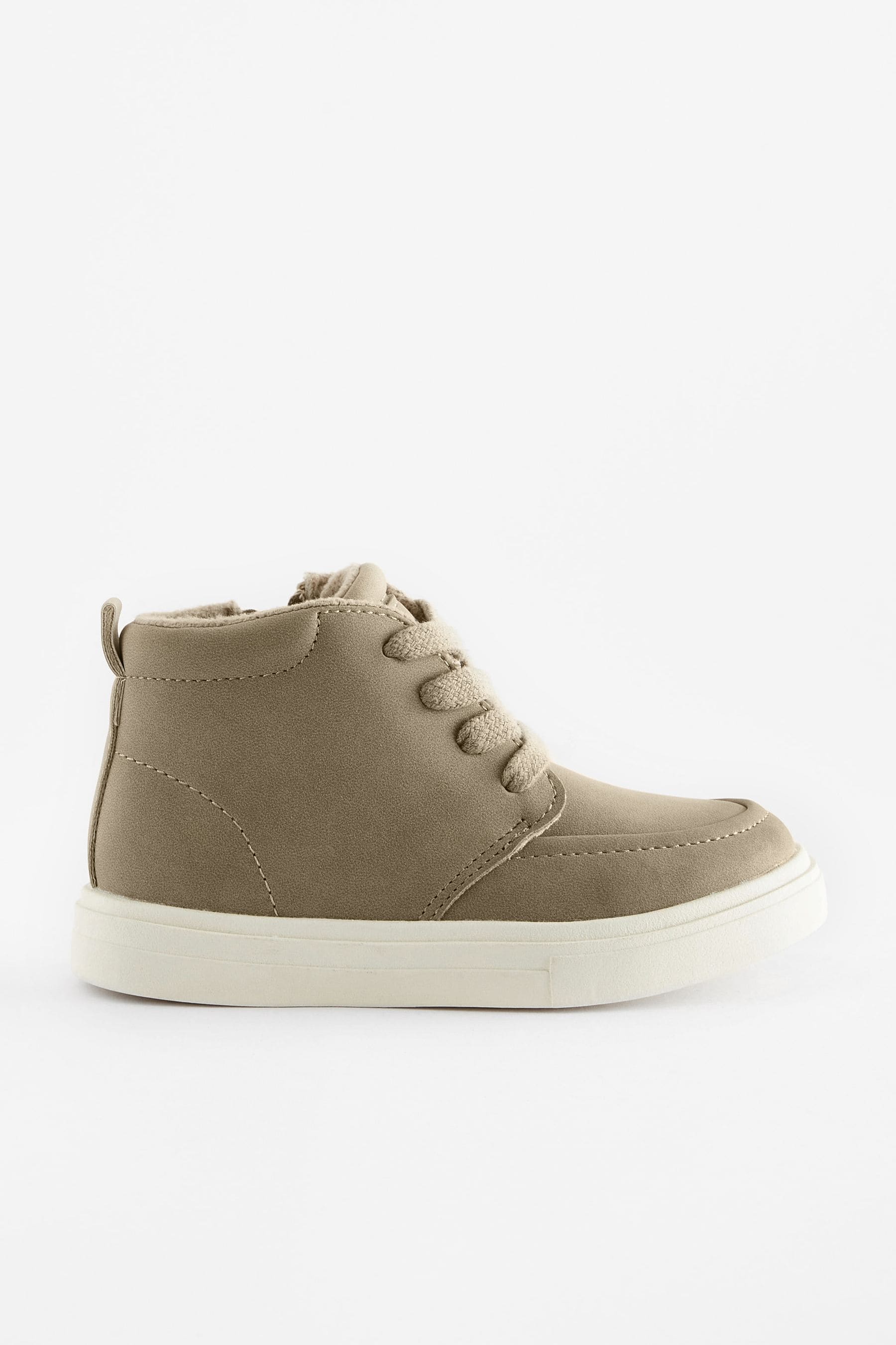 Stone Natural Wide Fit (G) Warm Lined Chukka Boots