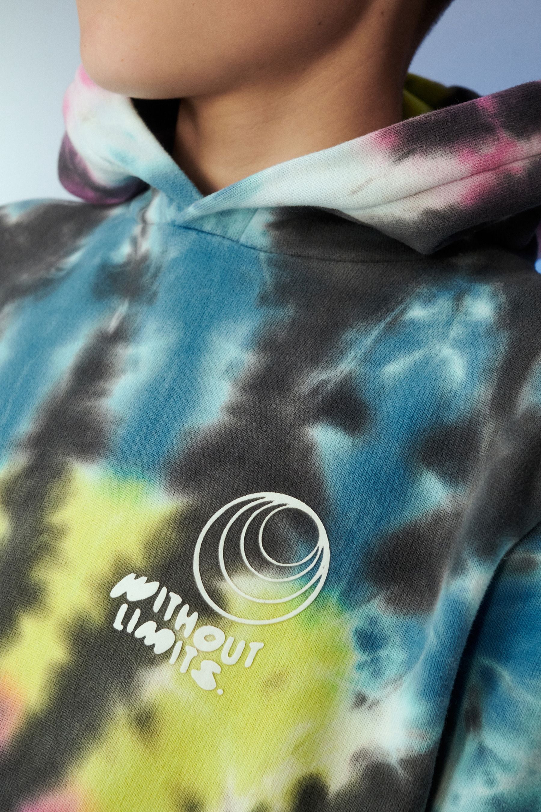 Multi/Black Tie Dye Hoodie (3-16yrs)