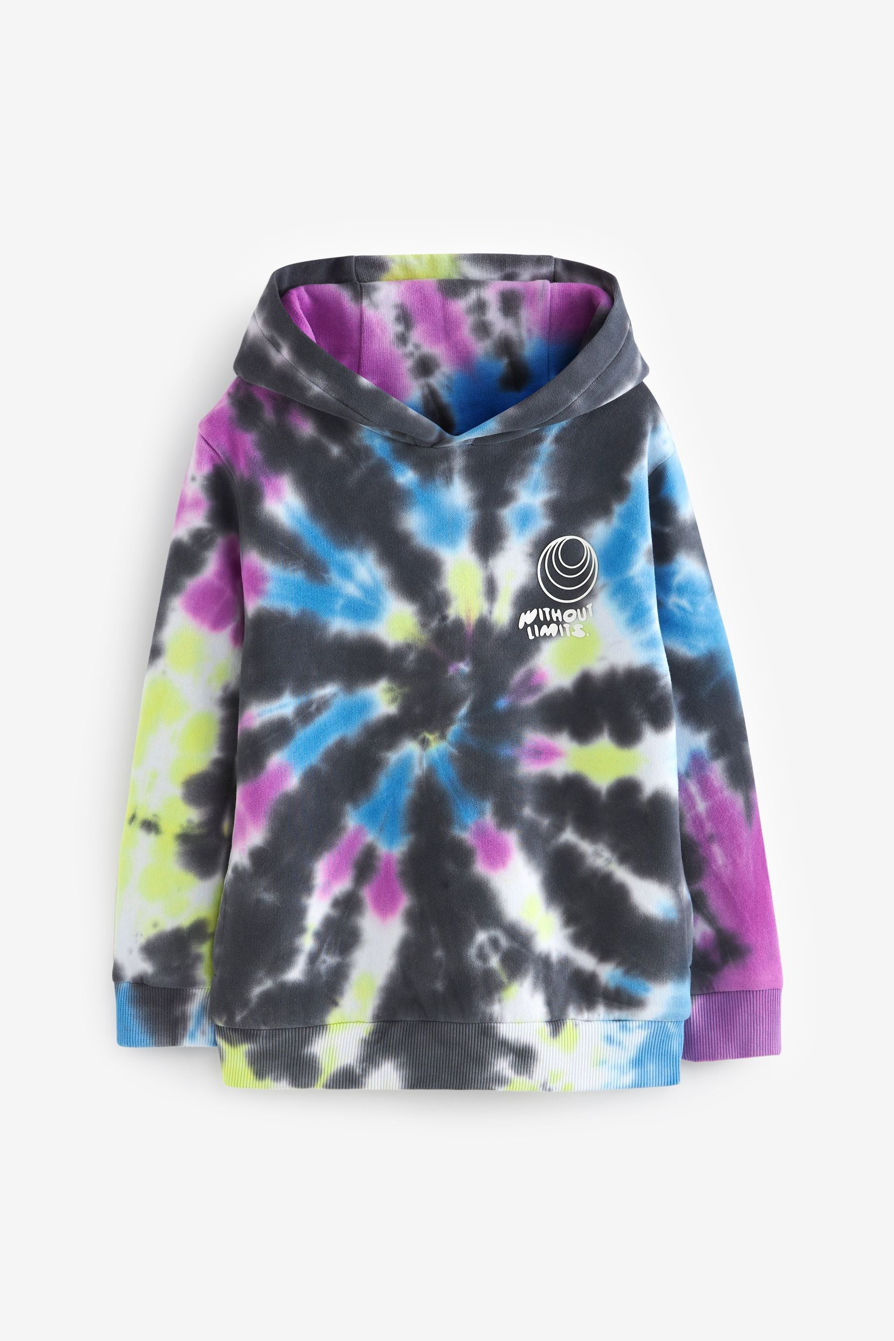 Multi/Black Tie Dye Hoodie (3-16yrs)