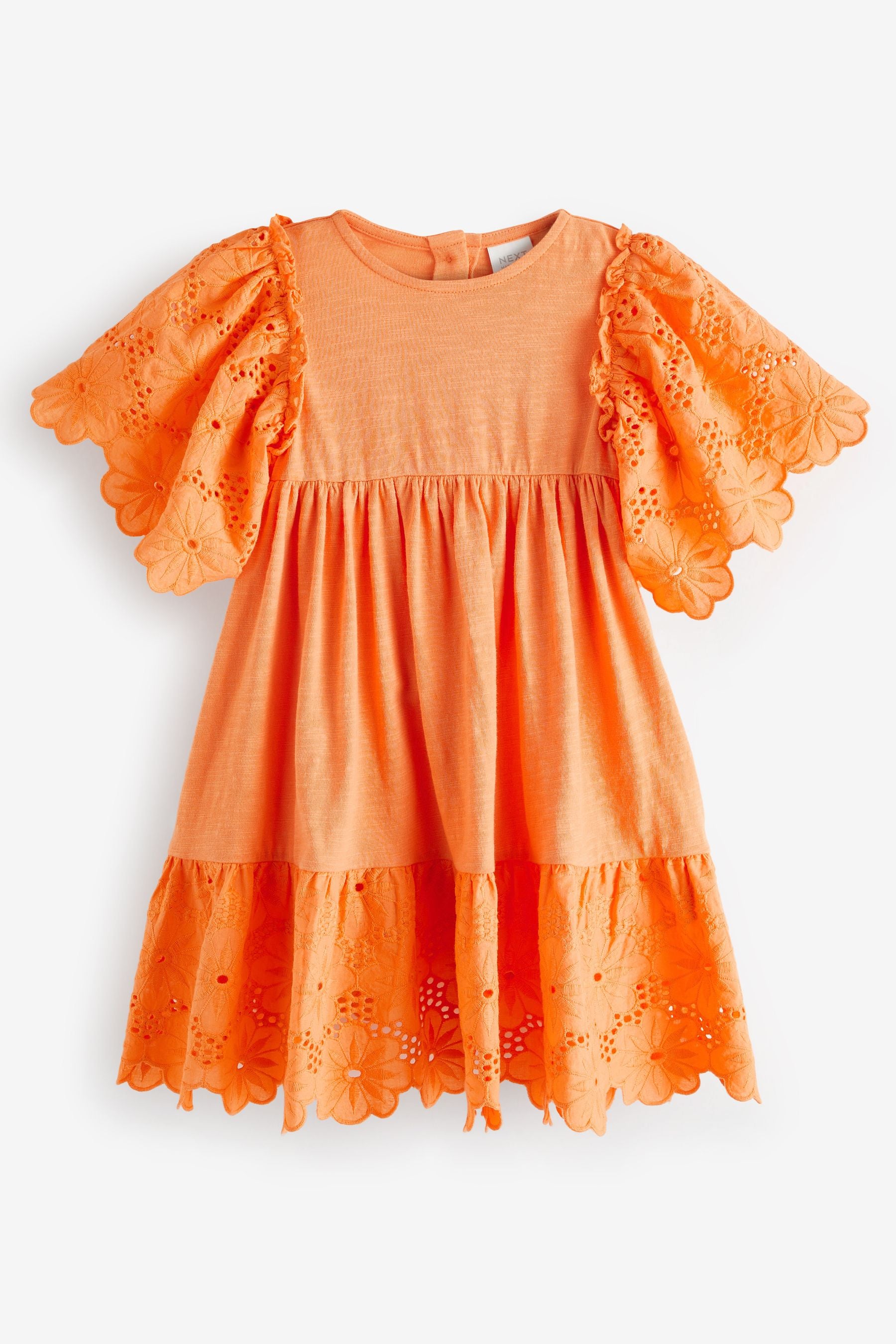 Orange Broderie Dress (3mths-7yrs)