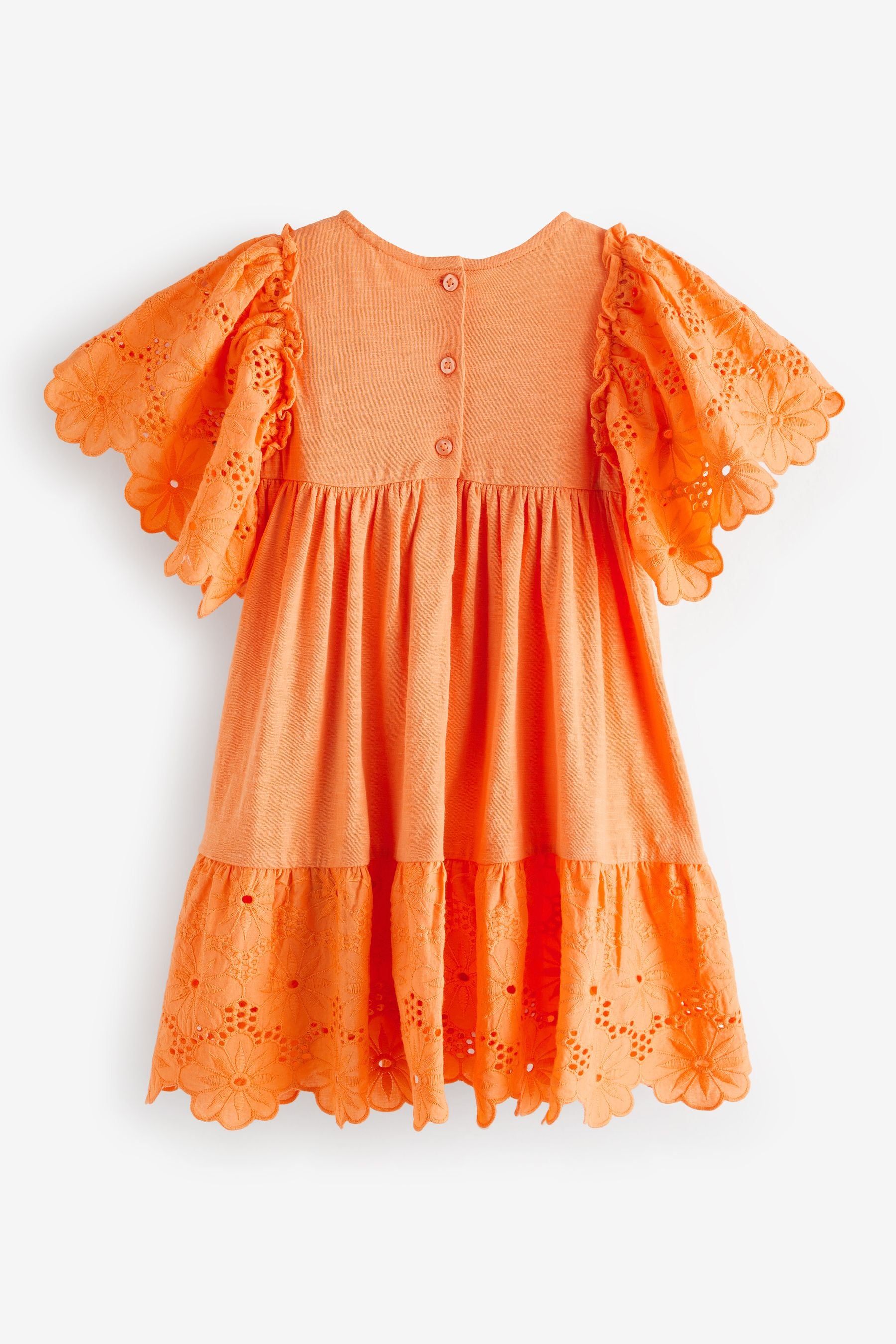 Orange Broderie Dress (3mths-7yrs)