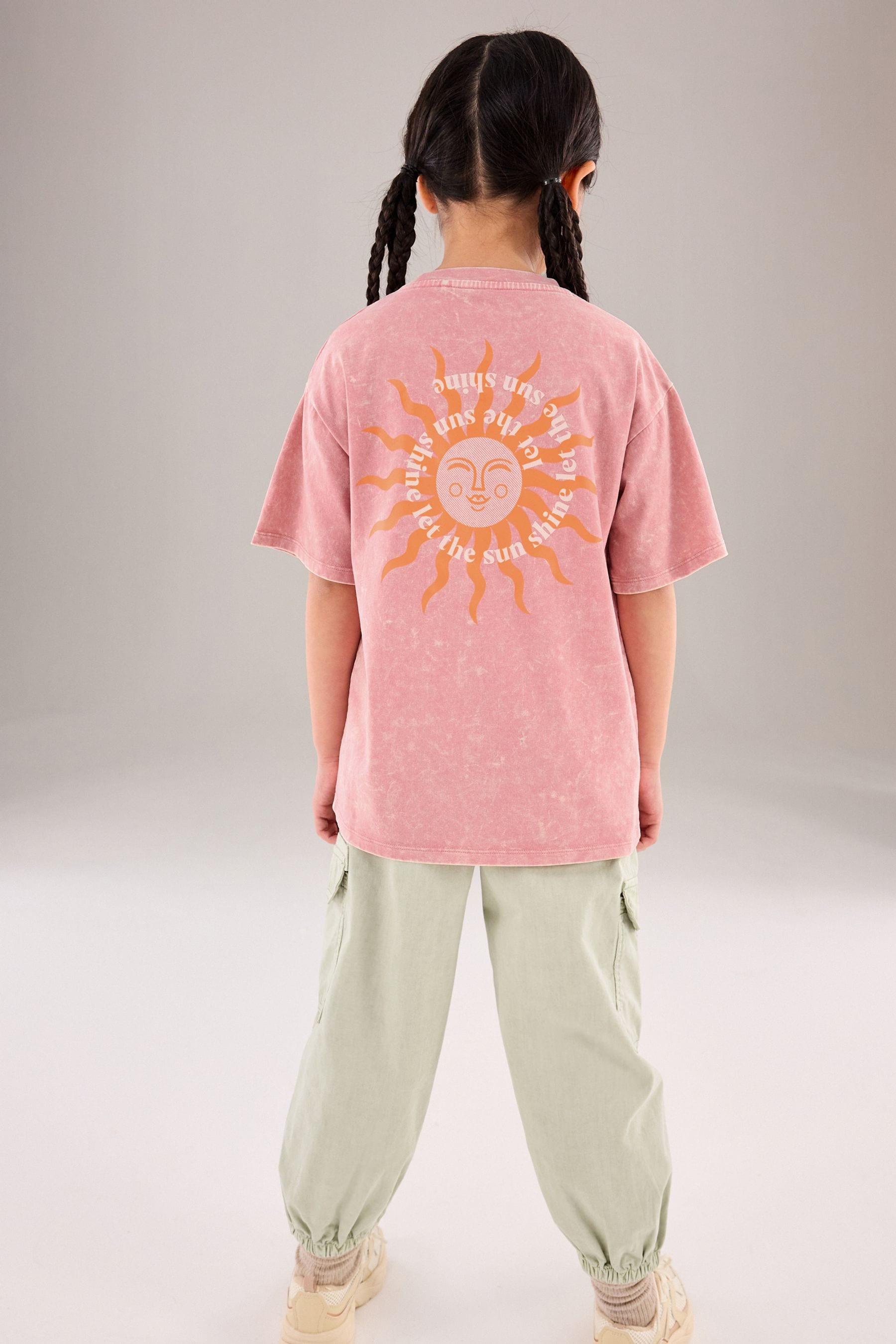 Pink Oversized Graphic T-Shirt (3-16yrs)