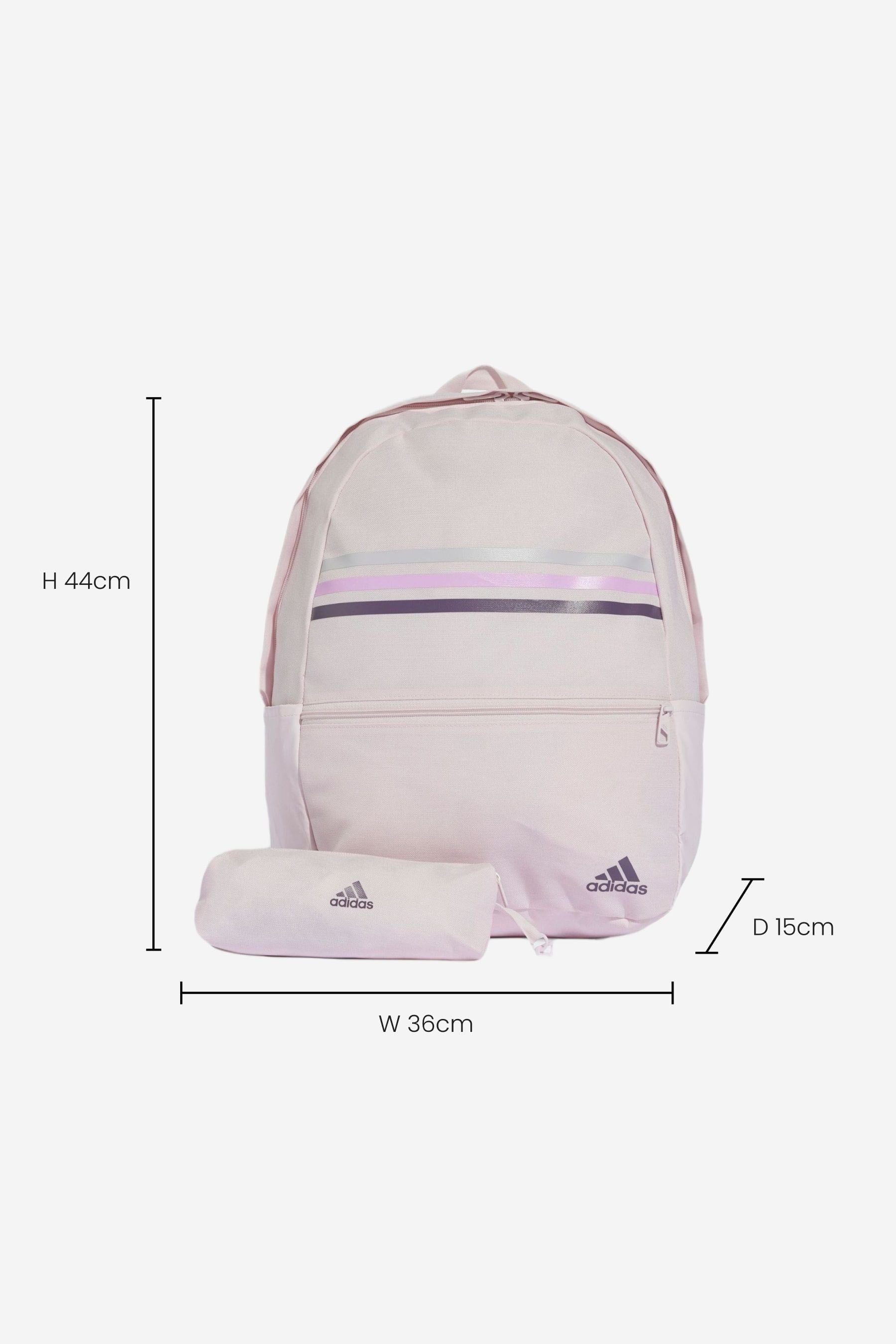 adidas Pink Classic Horizontal 3-Stripes Backpack