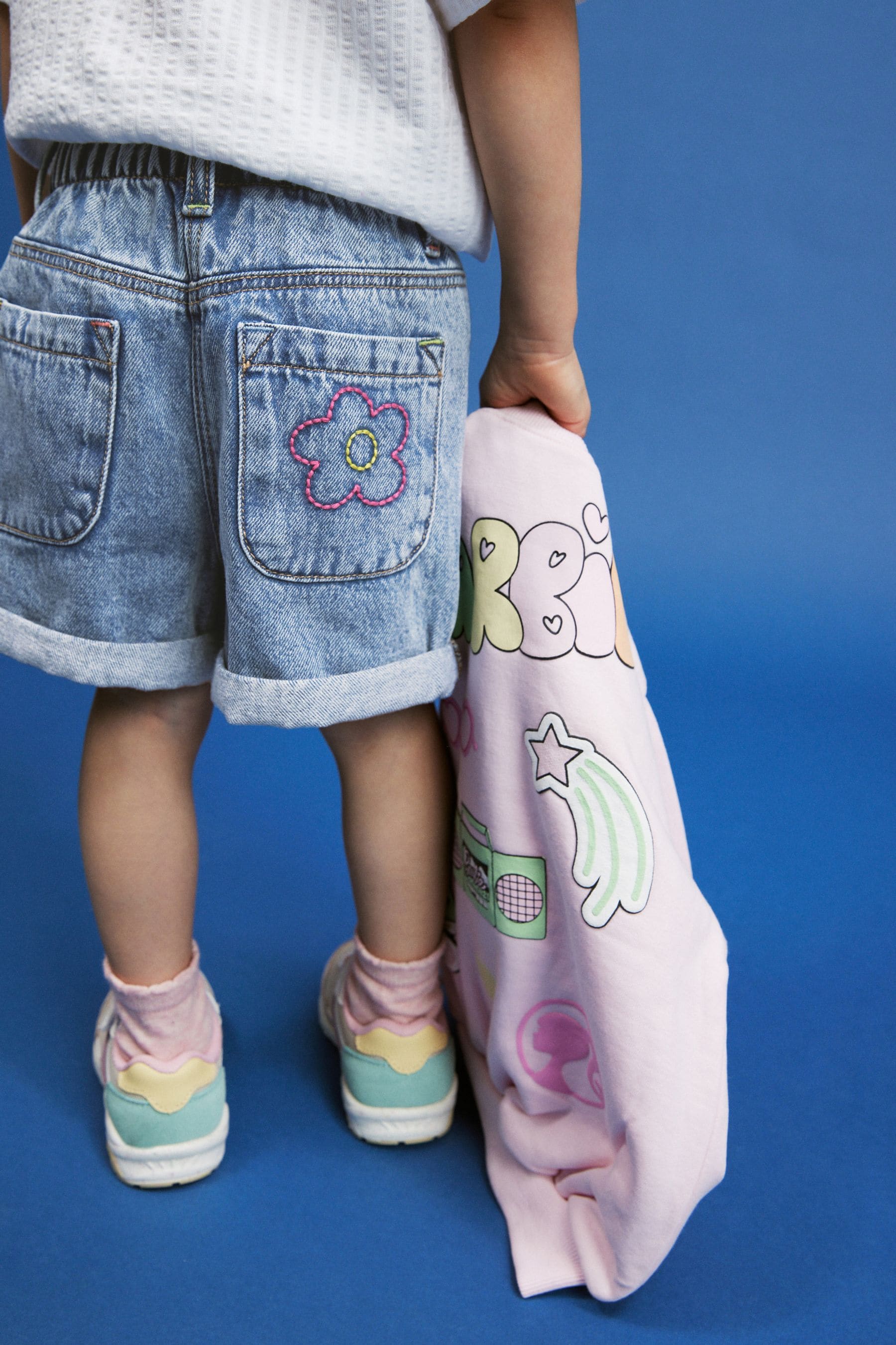 Denim Embroidered Shorts (3mths-7yrs)