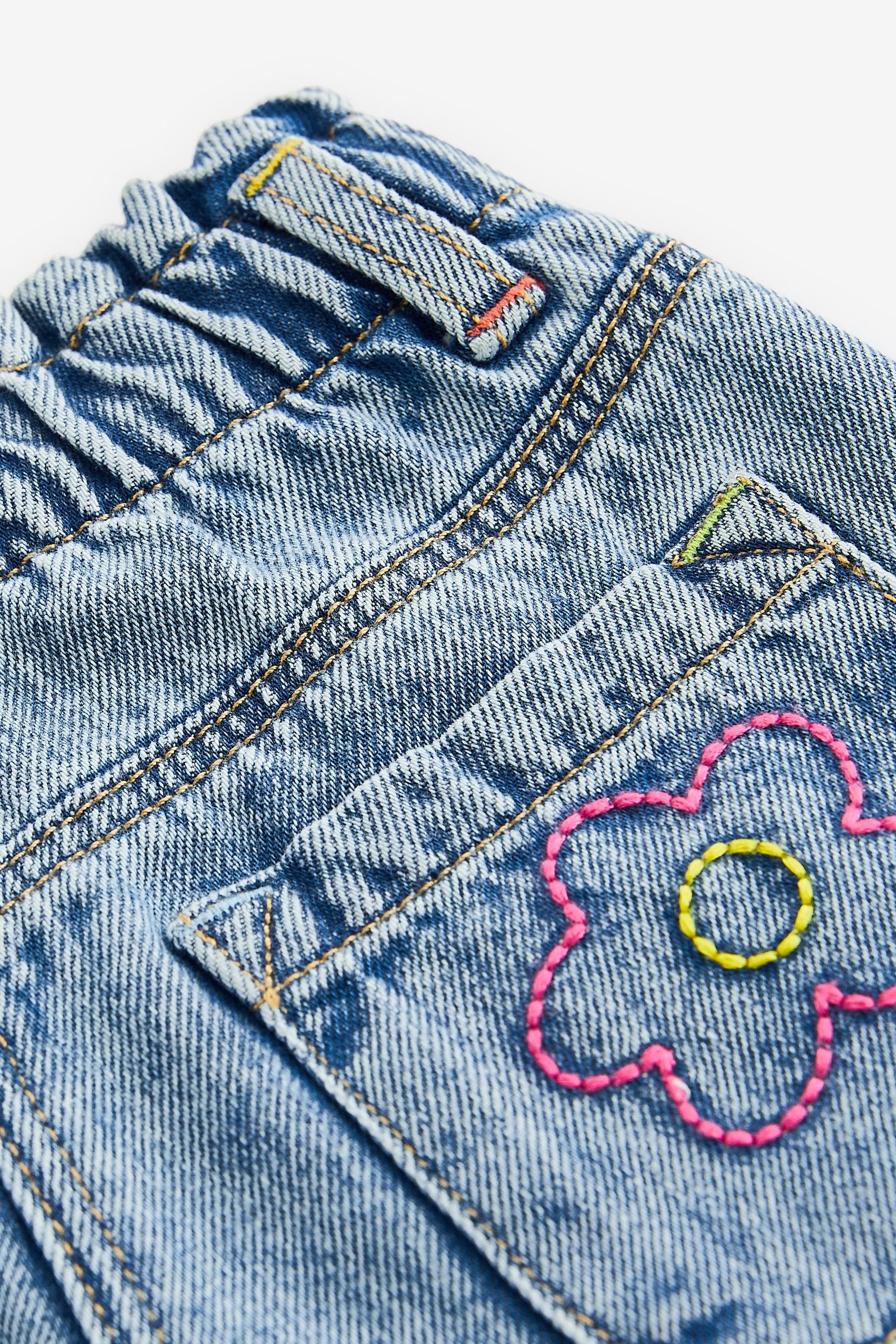 Denim Embroidered Shorts (3mths-7yrs)