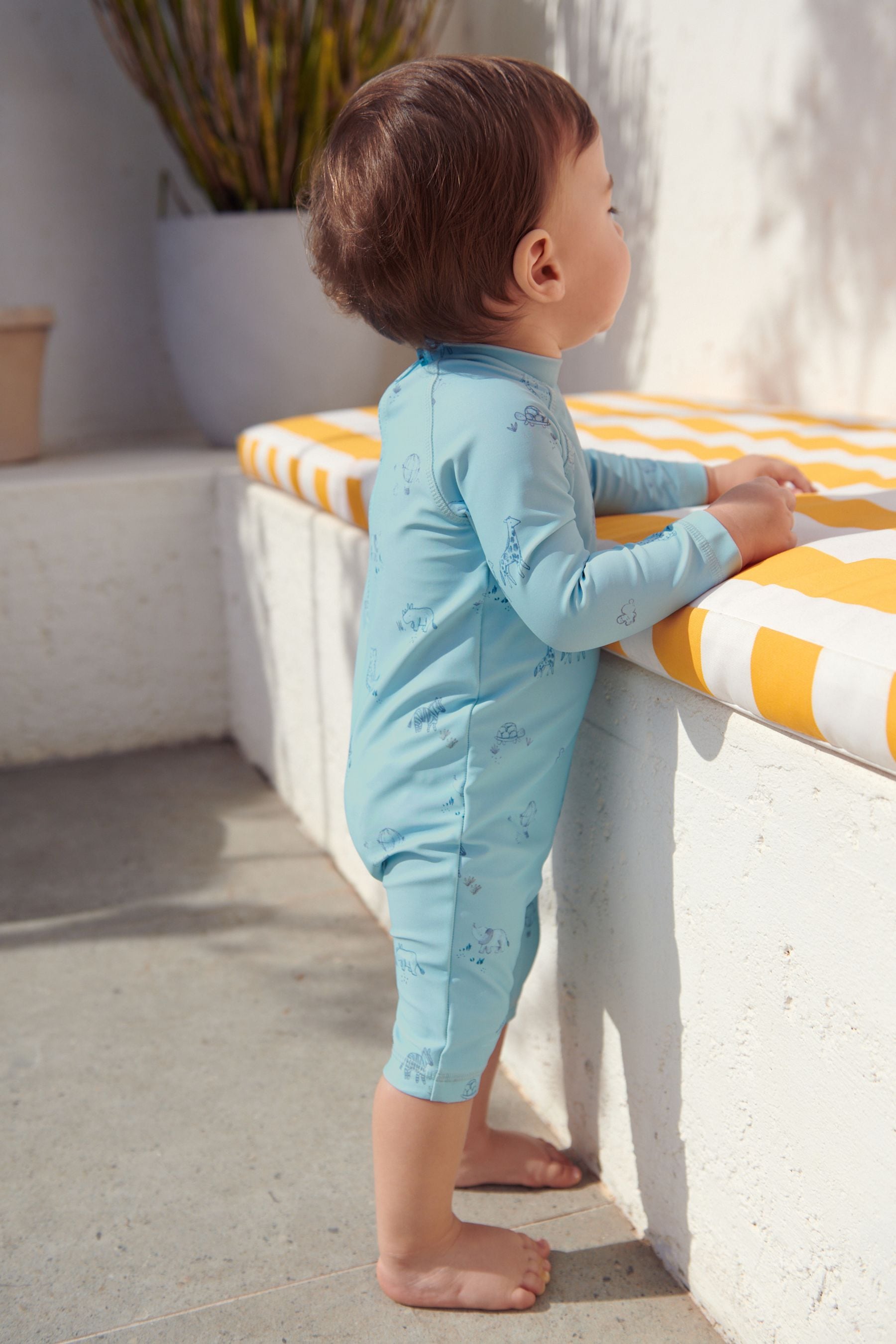 Mint Green Sunsafe Swimsuit & Hat 2 Piece Set (3mths-7yrs)