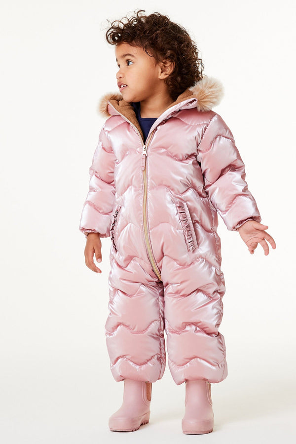 Pink Shower Resistant Metallic Snowsuit (3mths-7yrs)-<span style="color: #ff2a00;">Fawry</span>