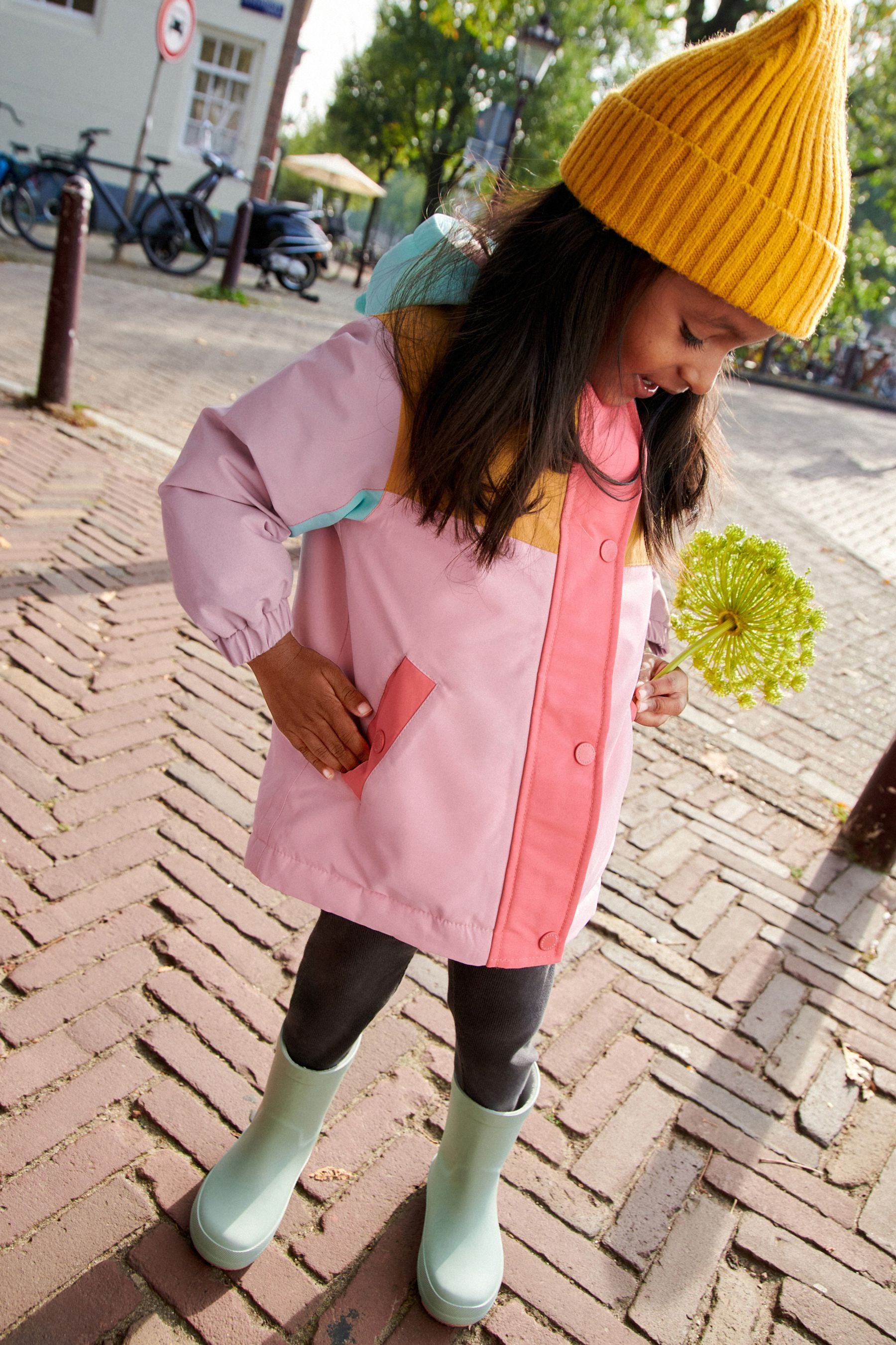 Pink Waterproof Colourblock Jacket (9mths-7yrs)