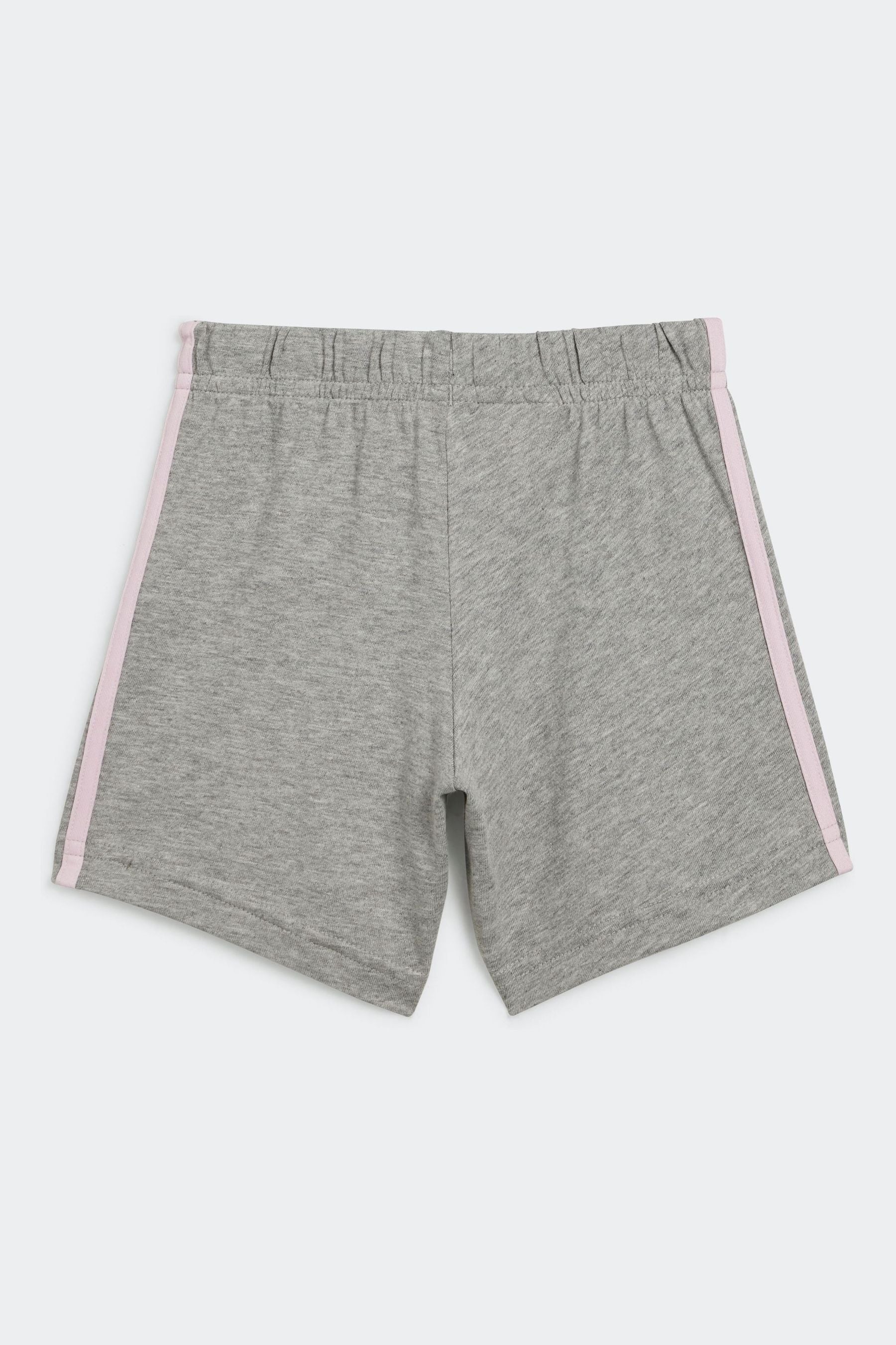 Pink/Grey adidas Sportswear Essentials Lineage Organic Cotton T-Shirt And Shorts Set