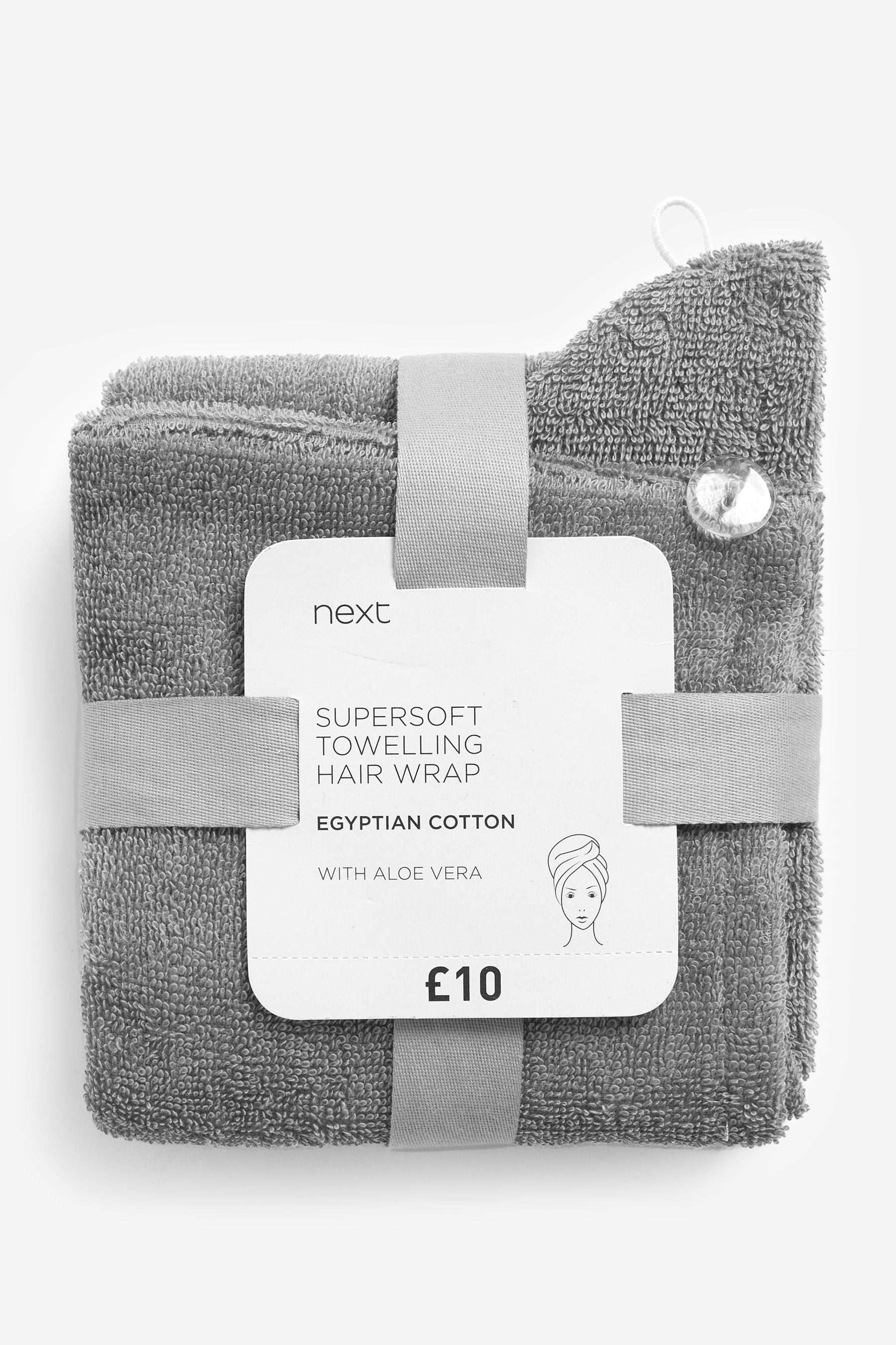 Dove Grey Cosy Egyptian Towelling 100% Cotton Hair Wrap