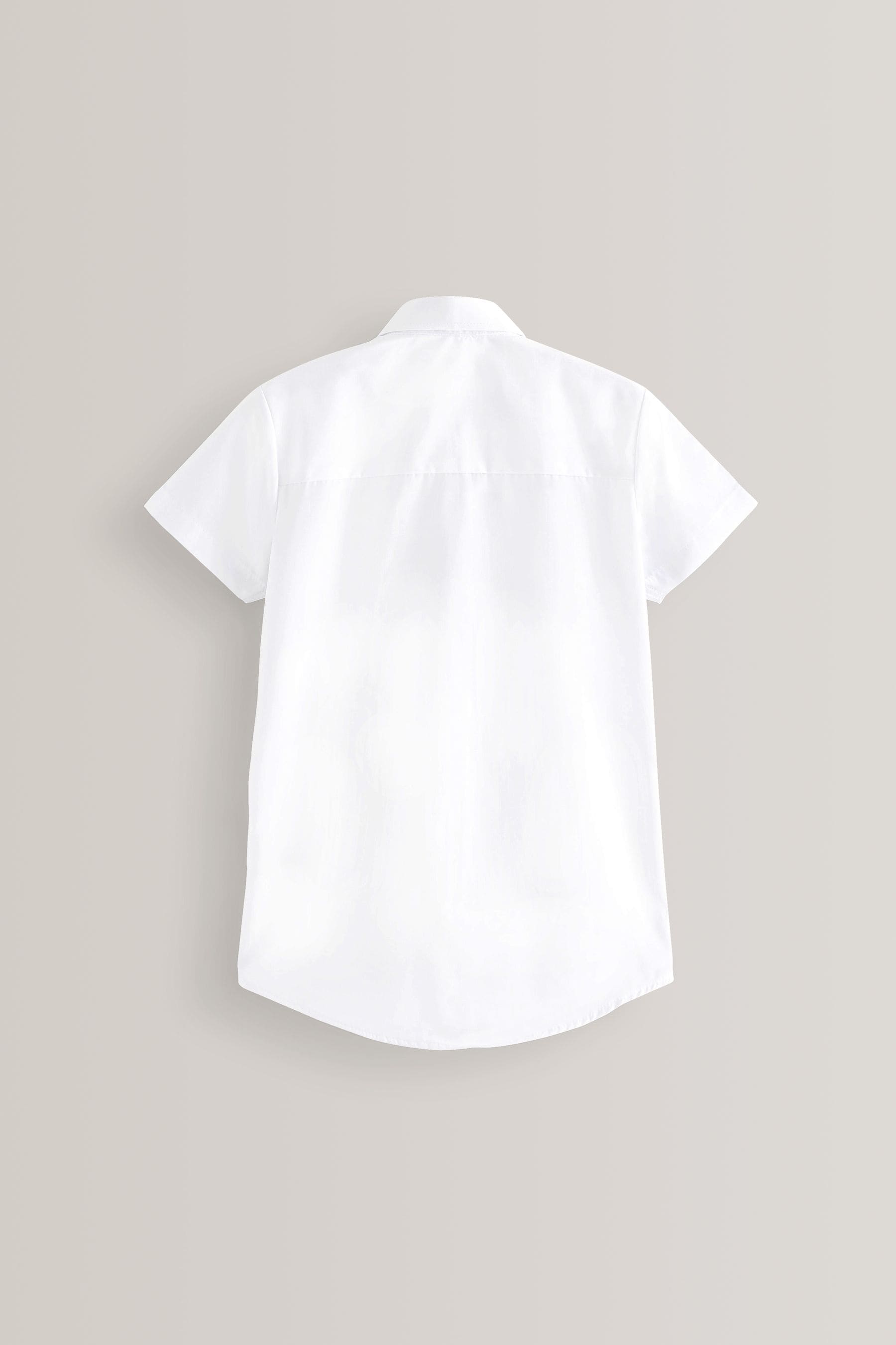 White Regular Fit 2 Pack Short Sleeve School Shirts (3-18yrs)