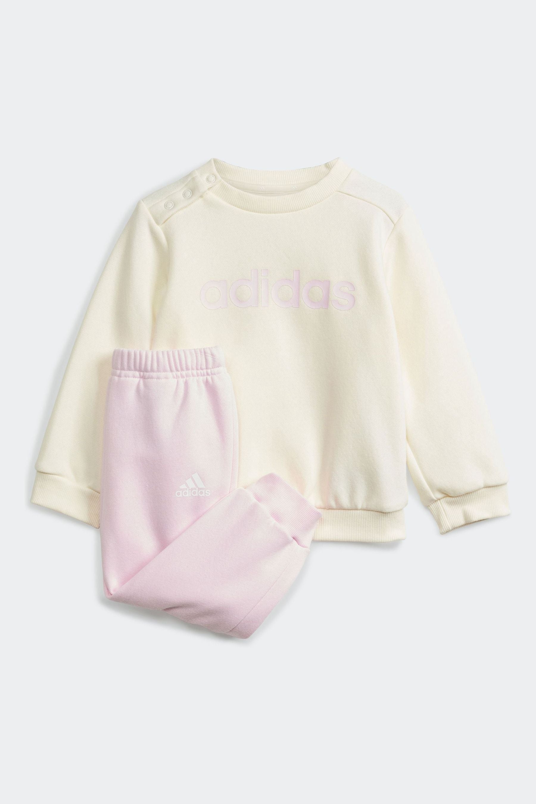 Pink/Yellow adidas Sportswear Essentials Lineage Jogger Set