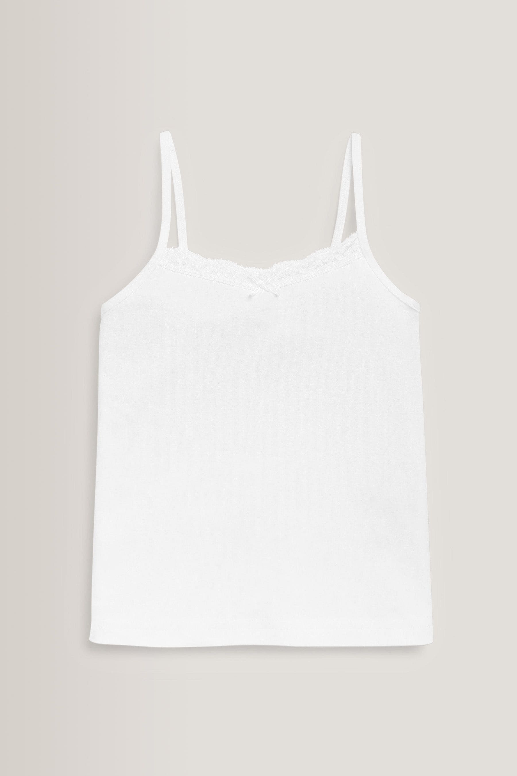 White 10 Pack Strappy Cami Vests (1.5-16yrs)