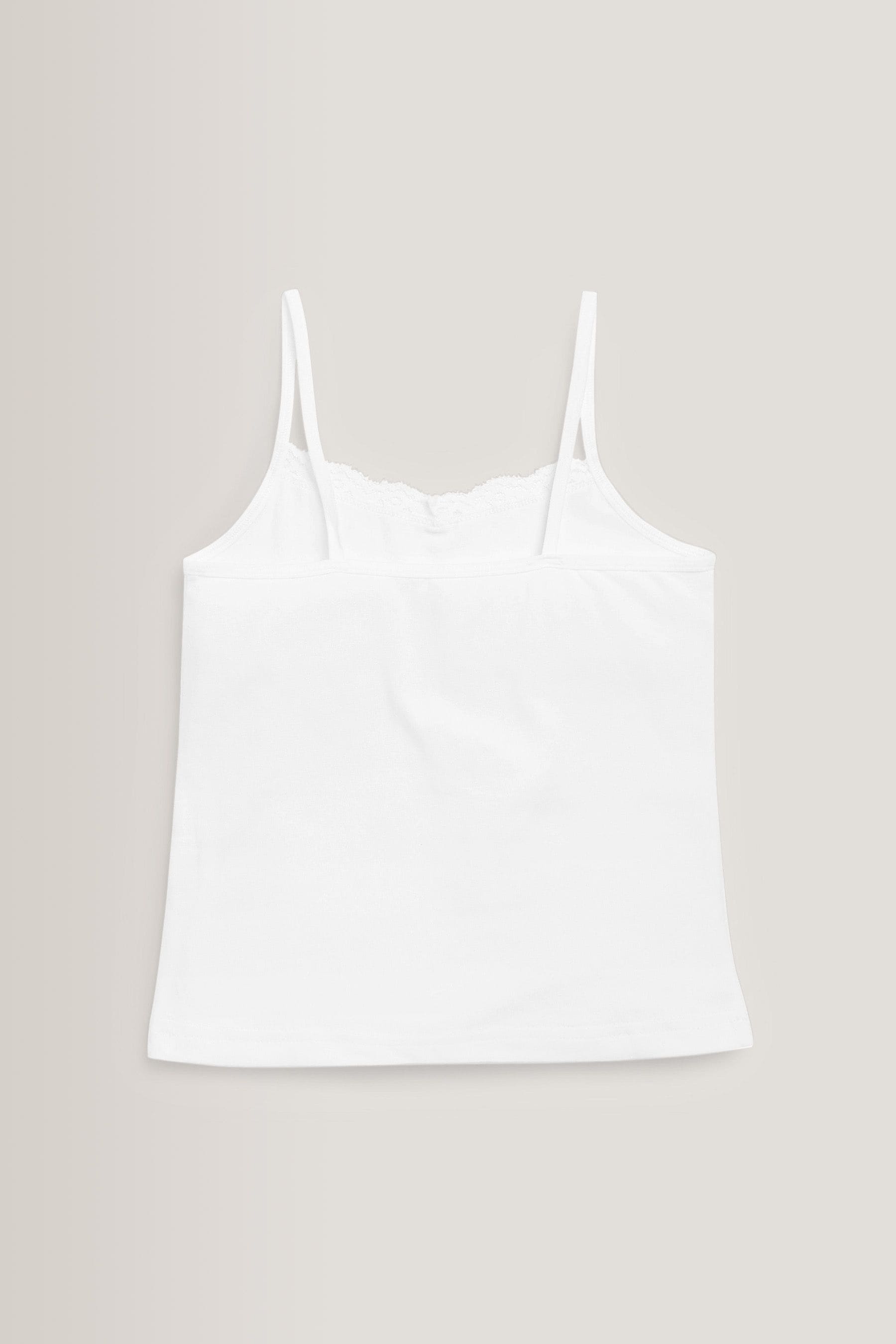 White 10 Pack Strappy Cami Vests (1.5-16yrs)