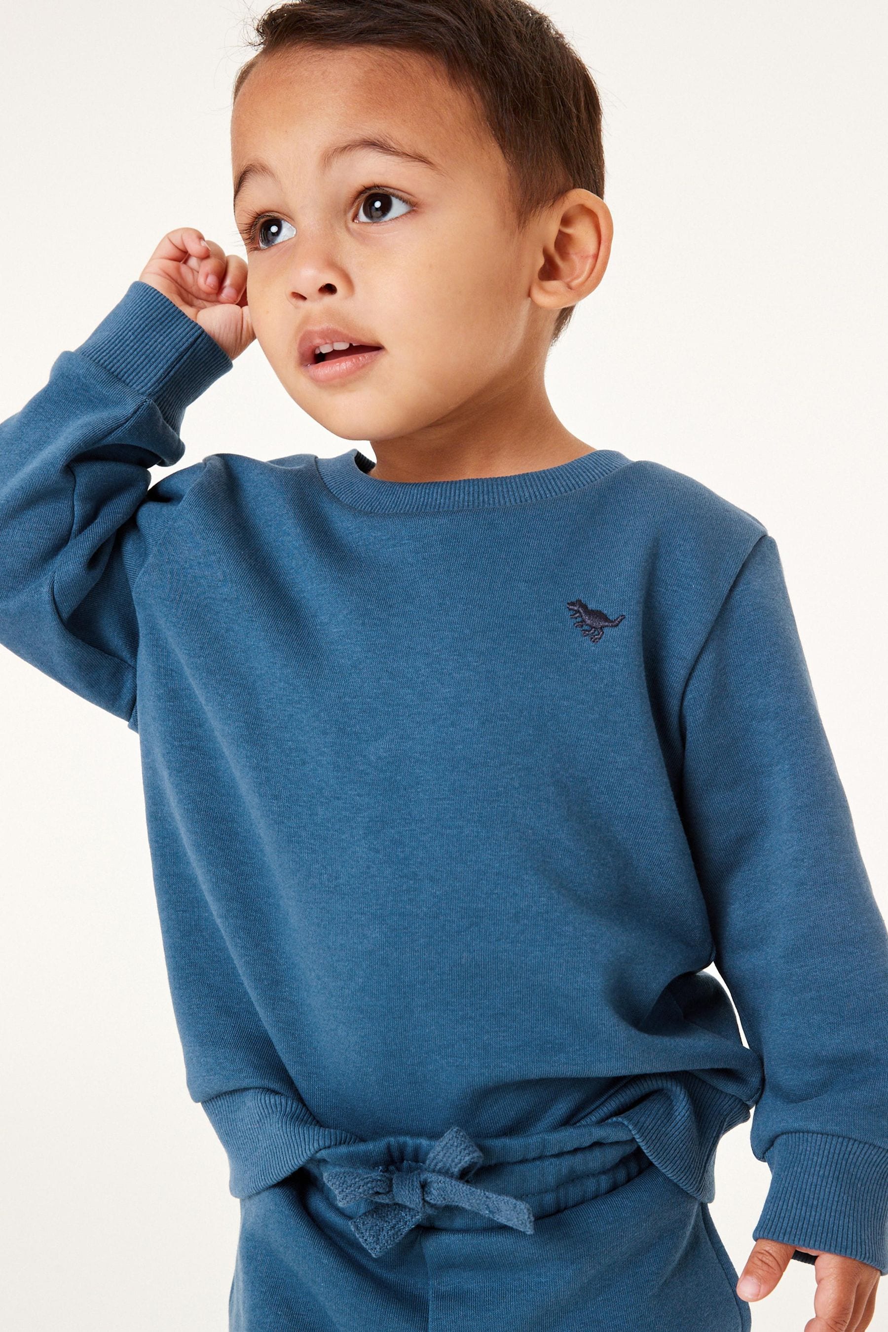 Blue Mid Jersey Sweatshirt And Joggers Set (3mths-7yrs)