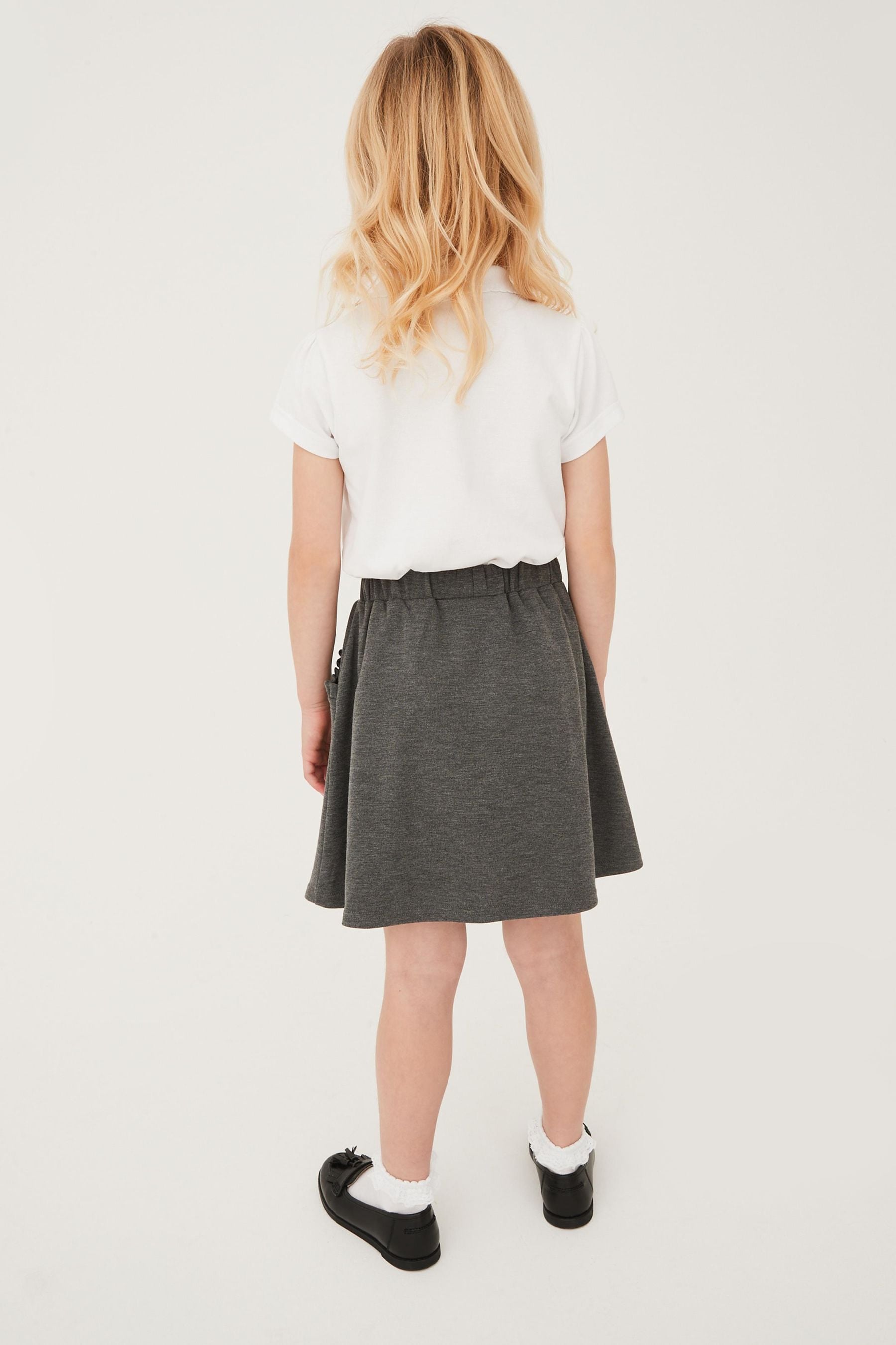 Grey Stretch Pull-on School Skirt (3-16yrs)